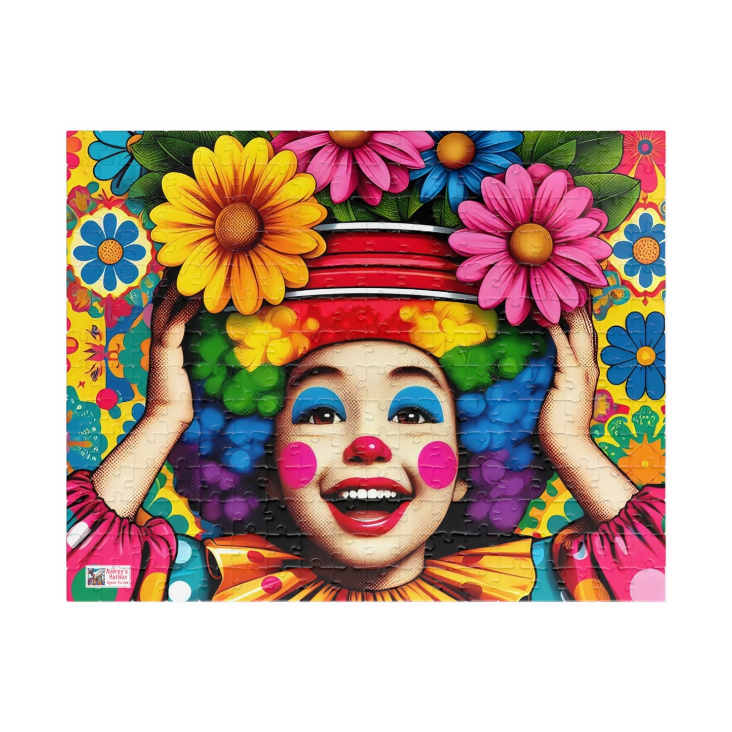 Little Miss Flowerpot Jigsaw Puzzle US: Colorful Child Clown, (110-1014-pieces)