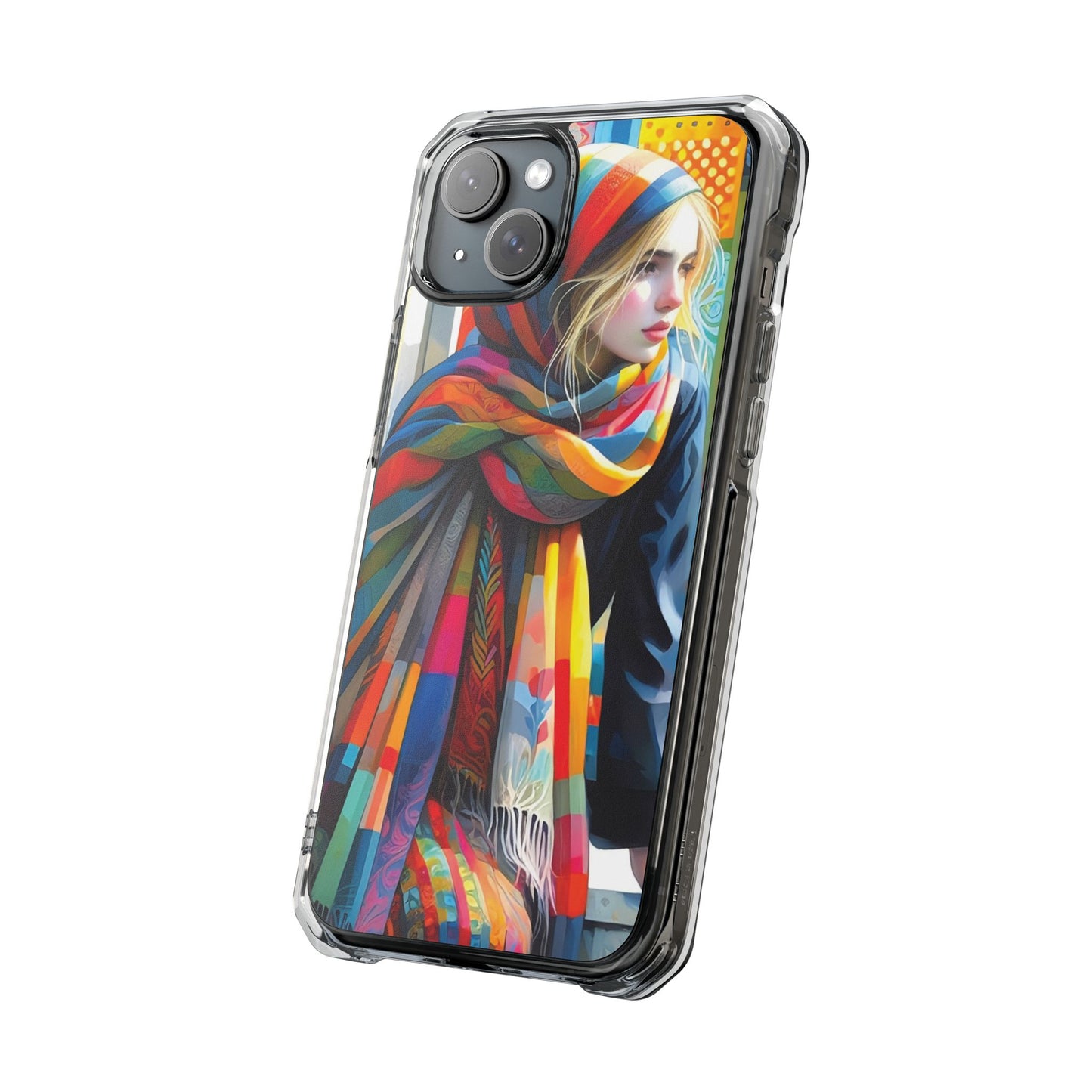 Rainbow Scarf - Magnetic Clear Impact Cases