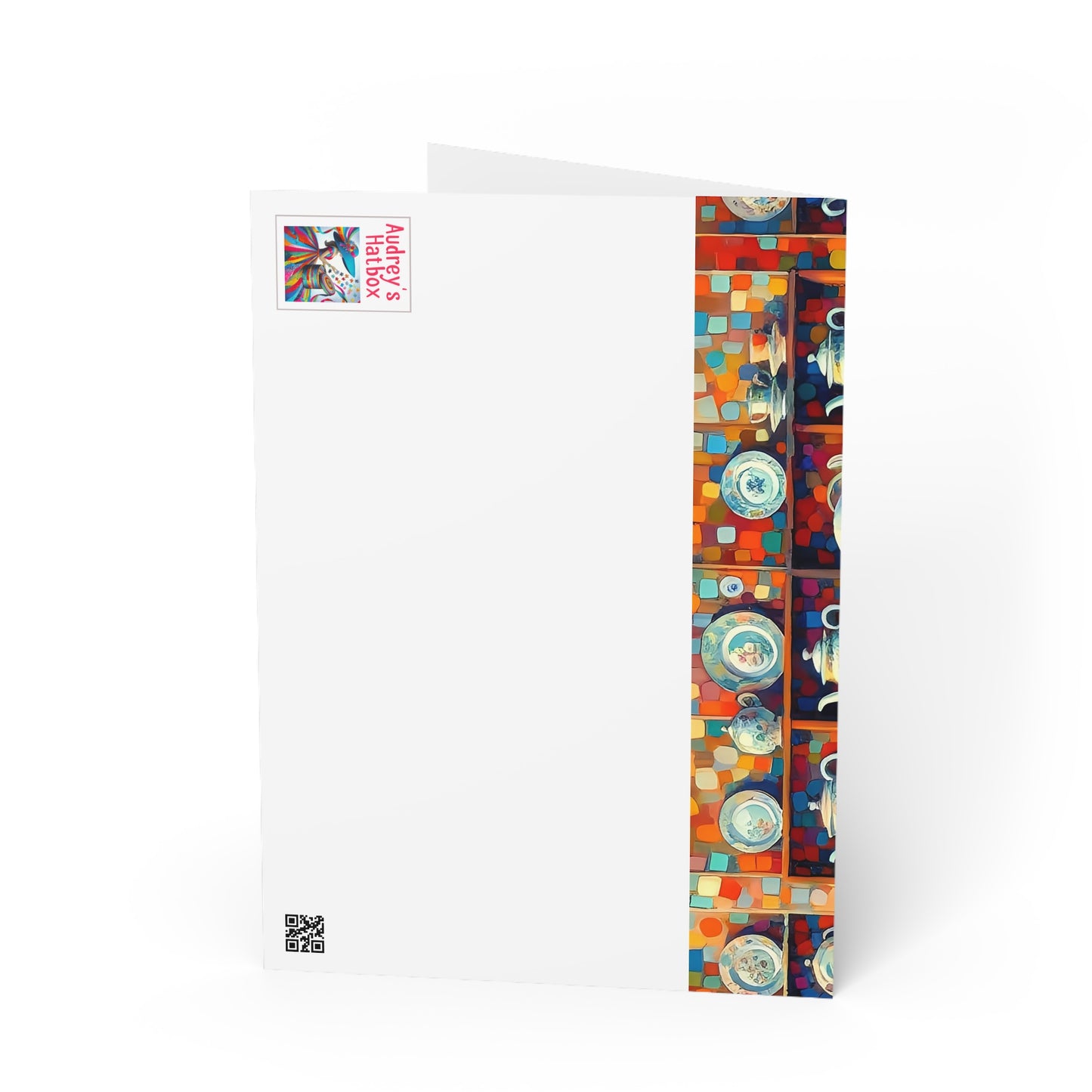 Tea for One – Vintage Lady, Premium Quality Folded Greeting Card, Australian-Made