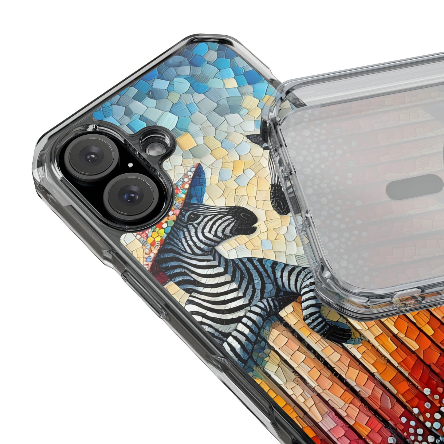Zebras at the Back Fence - Magnetic Clear Impact Cases