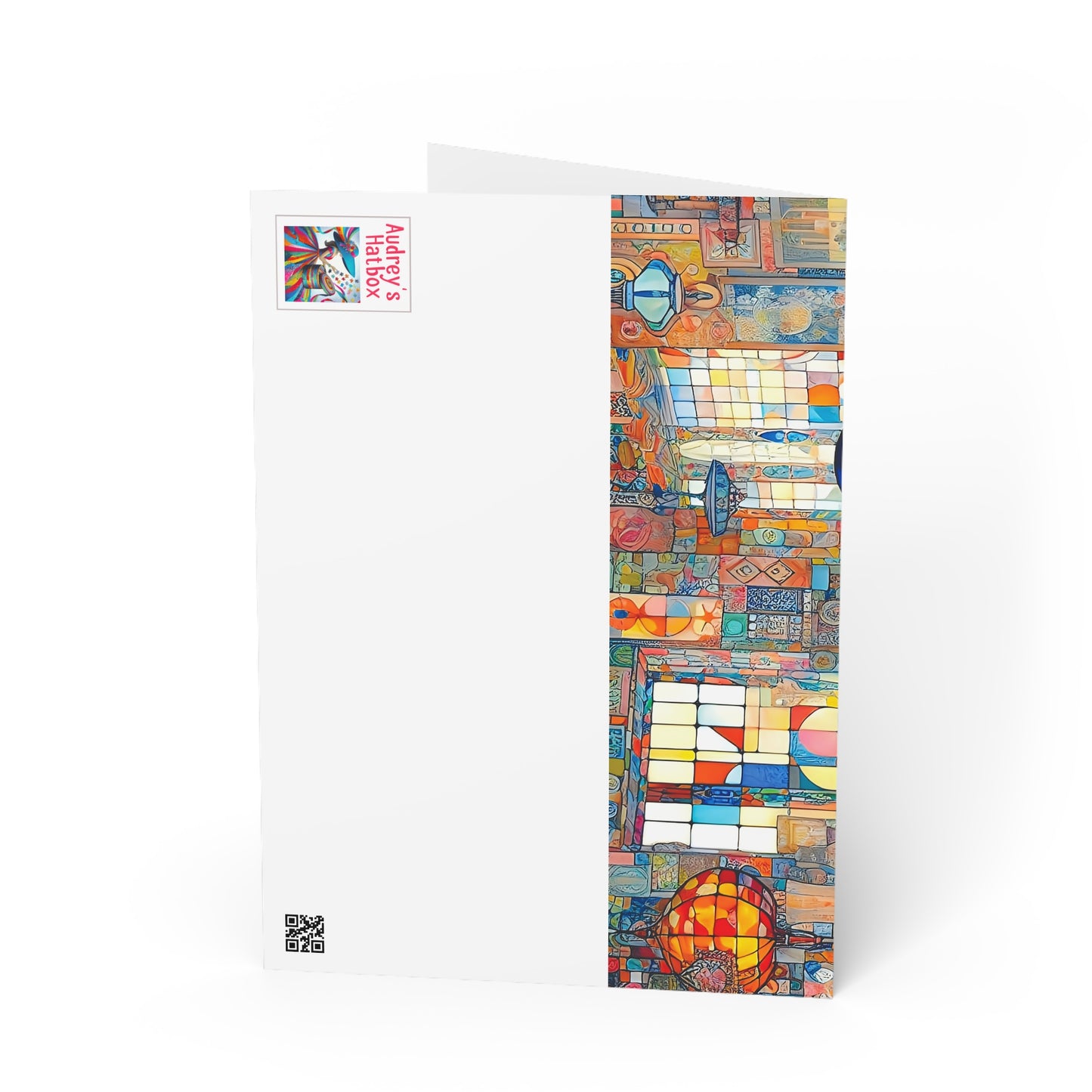 Café Life – Vintage Lady, Premium Quality Folded Greeting Card, Australian-Made