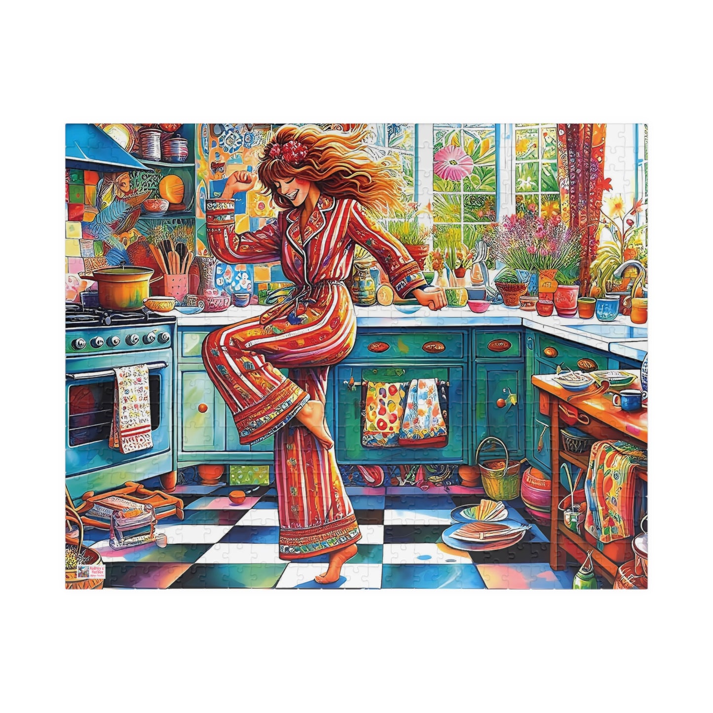 Dance Like No-one's Watching Jigsaw Puzzle (110, 252, 520, 1014-piece). Cute, fun. playful and quirky. Great gift idea. Family Activity
