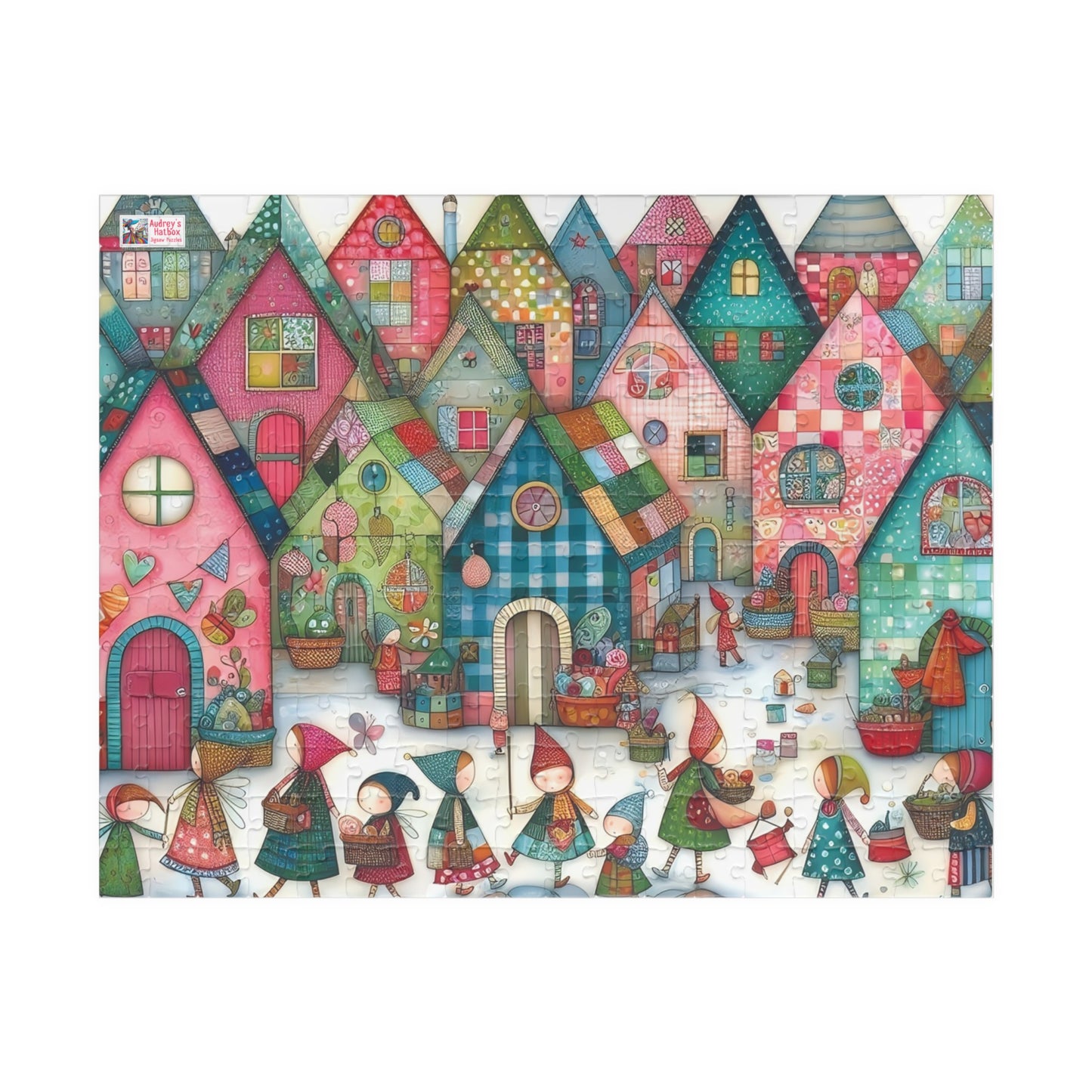 Pixie Village Jigsaw Puzzle (110, 252, 520, 1014-piece). Whimsical and Magical Fairy Tale Fantasy World. Fun Family Activity,  Gift Idea
