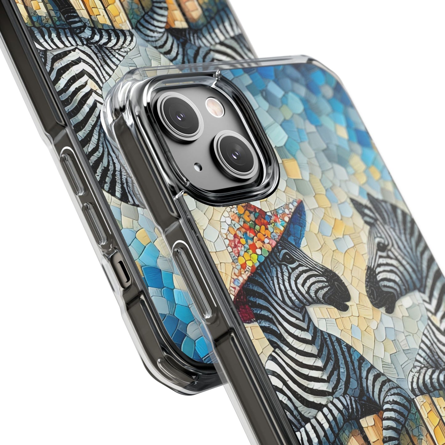 Zebras at the Back Fence - Magnetic Clear Impact Cases