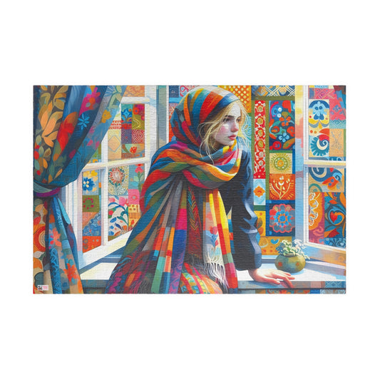 At The Windowsill Jigsaw Puzzle (110, 252, 520, 1014-piece). Unique, Whimsical, Challenging Family Fun. Pretty Birthday Gift Idea
