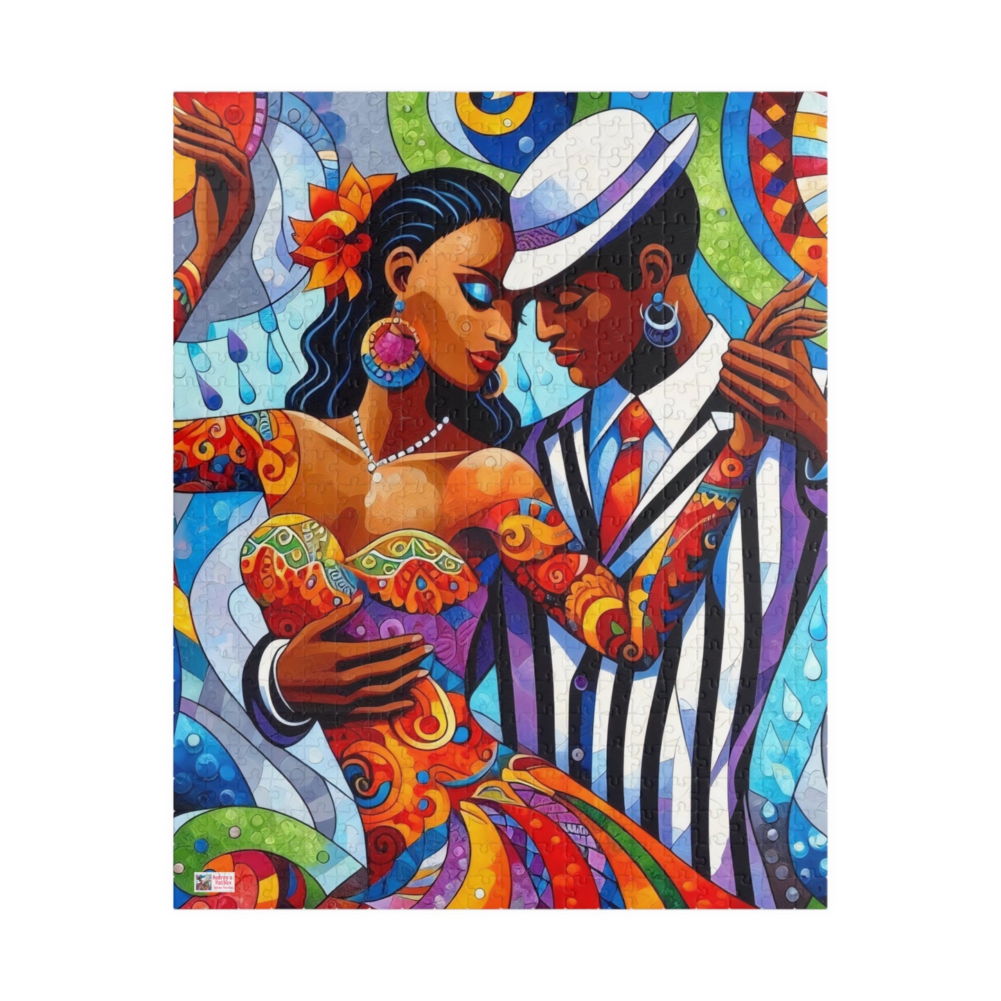 Sultry Tango Jigsaw Puzzle US: Intense Passionate Black Jazz Era Dancers (110-1014-piece)