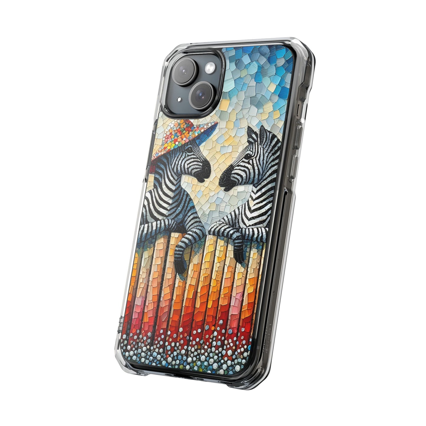 Zebras at the Back Fence - Magnetic Clear Impact Cases