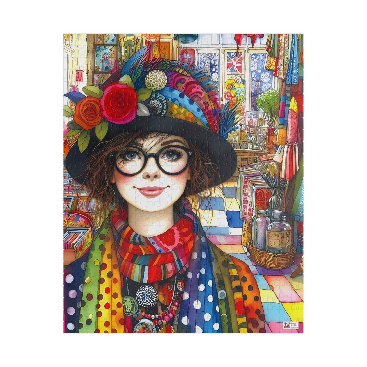 Quirky Treasures Jigsaw Puzzle (110, 252, 520, 1014-piece). Cute, fun. playful and quirky. Great gift idea. Family Game Activity. All Ages.
