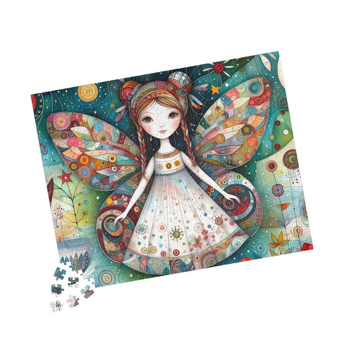Boho Fairy Jigsaw Puzzle - 110, 252, 520, 1014-piece. Pretty, Whimsical Birthday Gift Idea. Tech-free and Fun Family Activity. Unique Charm