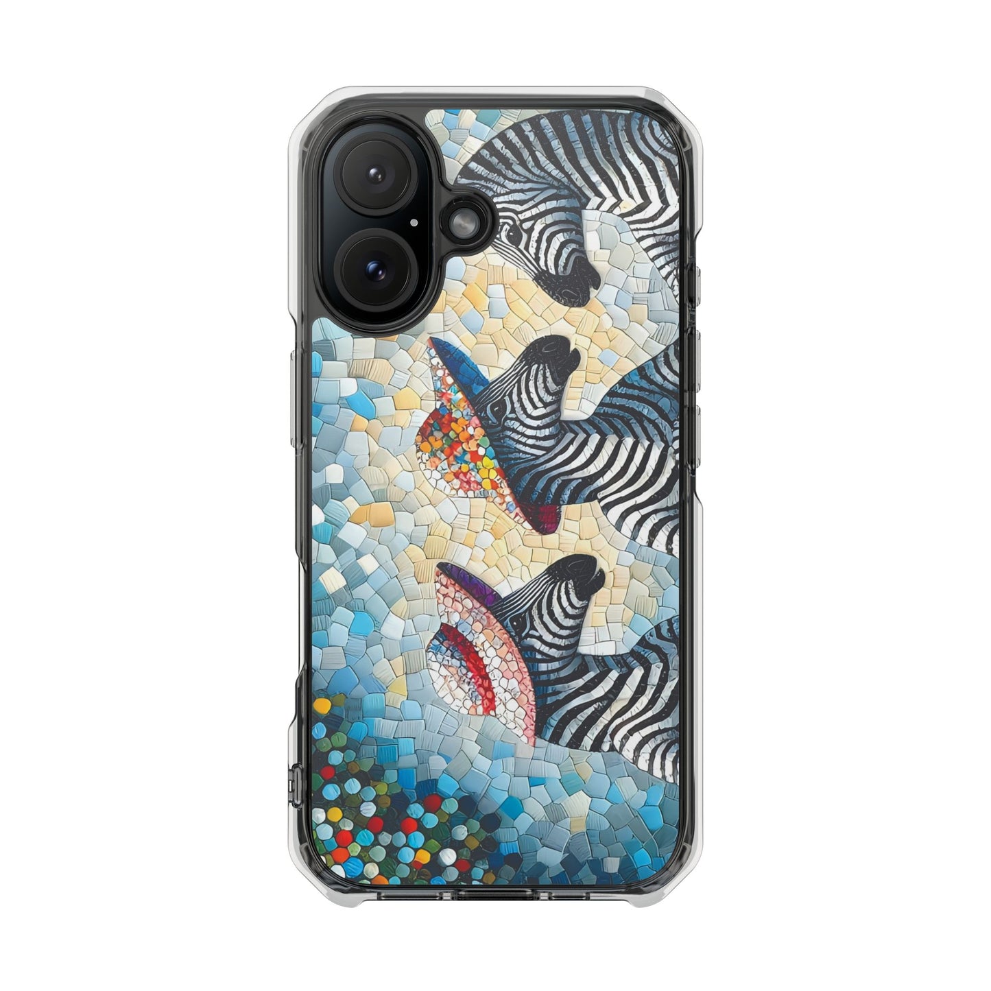Zebras at the Back Fence Magnetic Clear Impact Cases