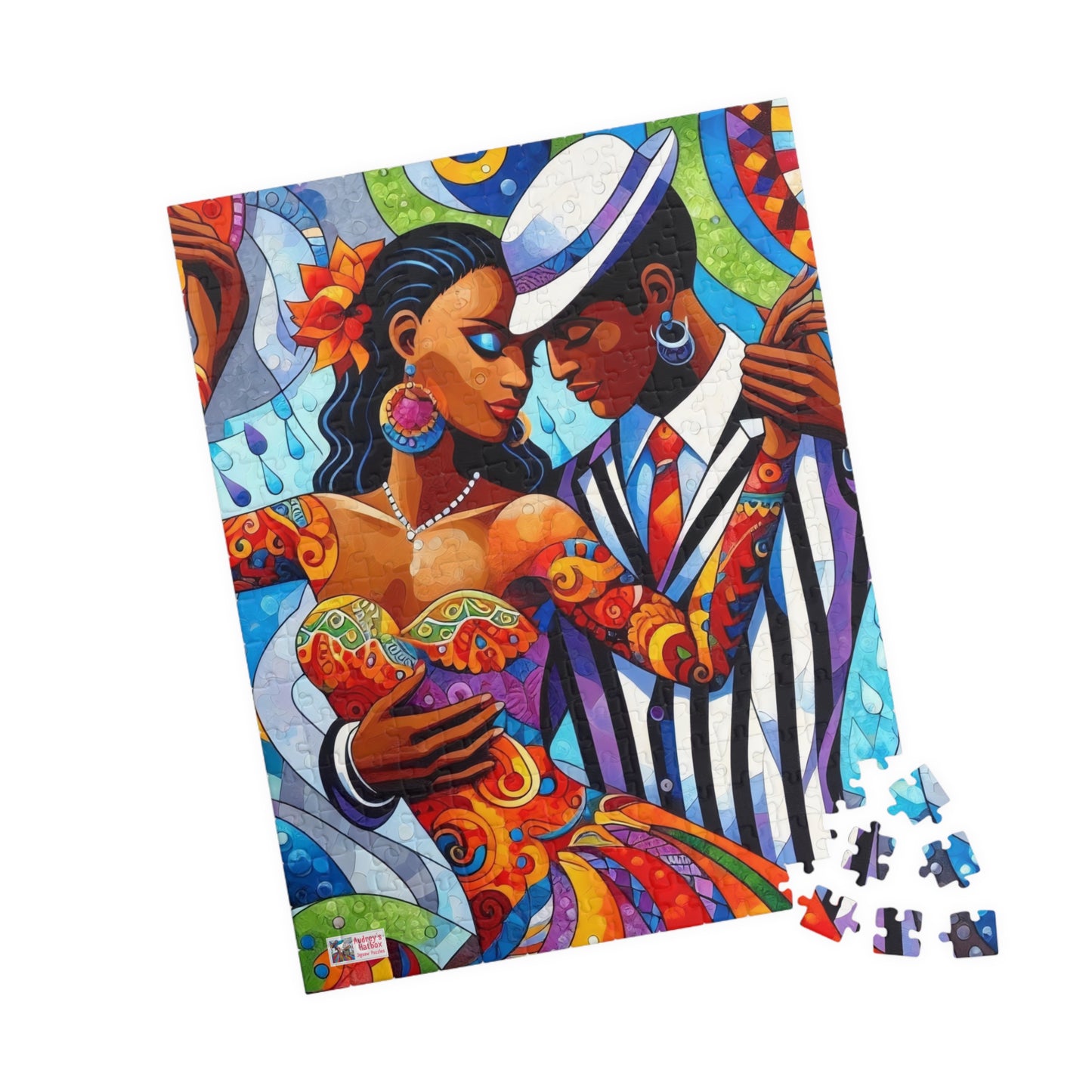 Sultry Tango Jigsaw Puzzle US: Intense Passionate Black Jazz Era Dancers (110-1014-piece)