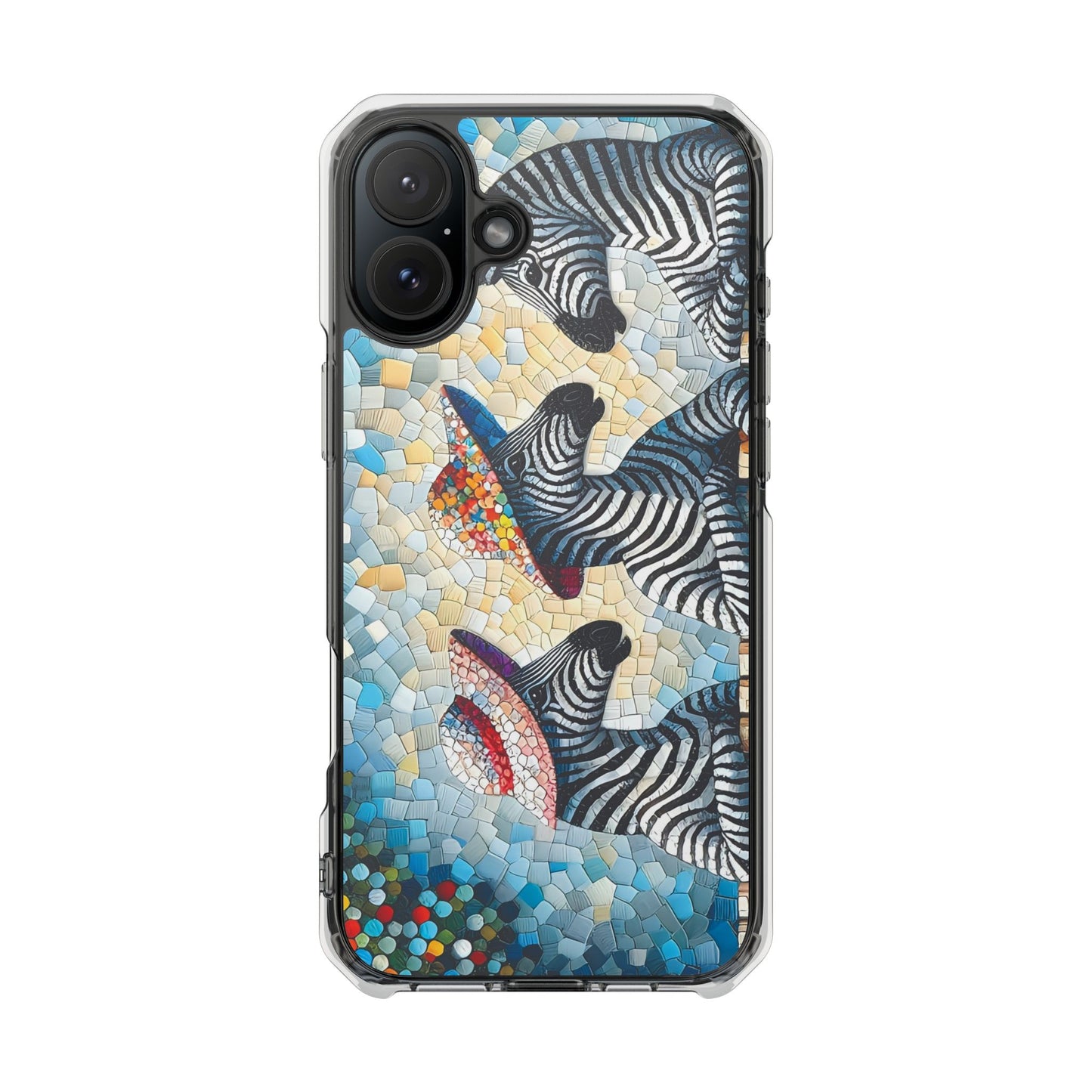 Zebras at the Back Fence Magnetic Clear Impact Cases