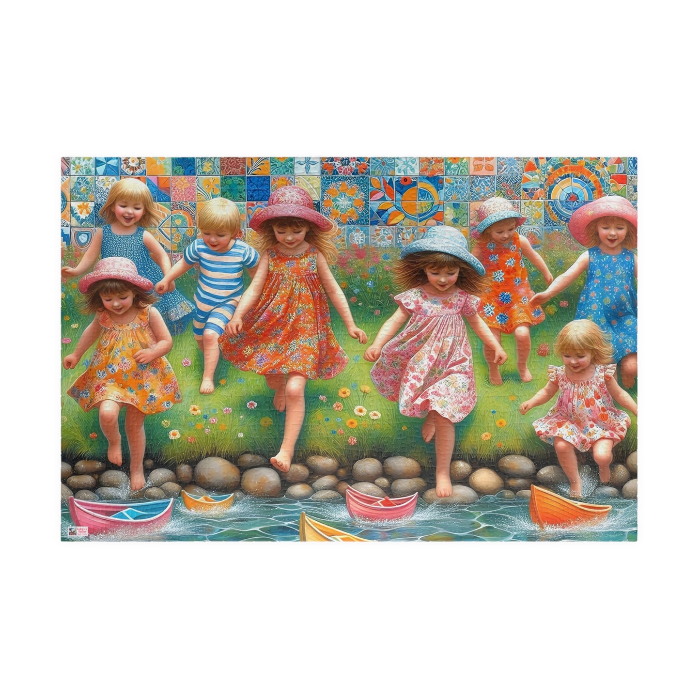 Summer Days Jigsaw Puzzle (110, 252, 520, 1014-Piece). Fun gift idea or family game, suits any age. Childhood nostalgia, patterns, colours