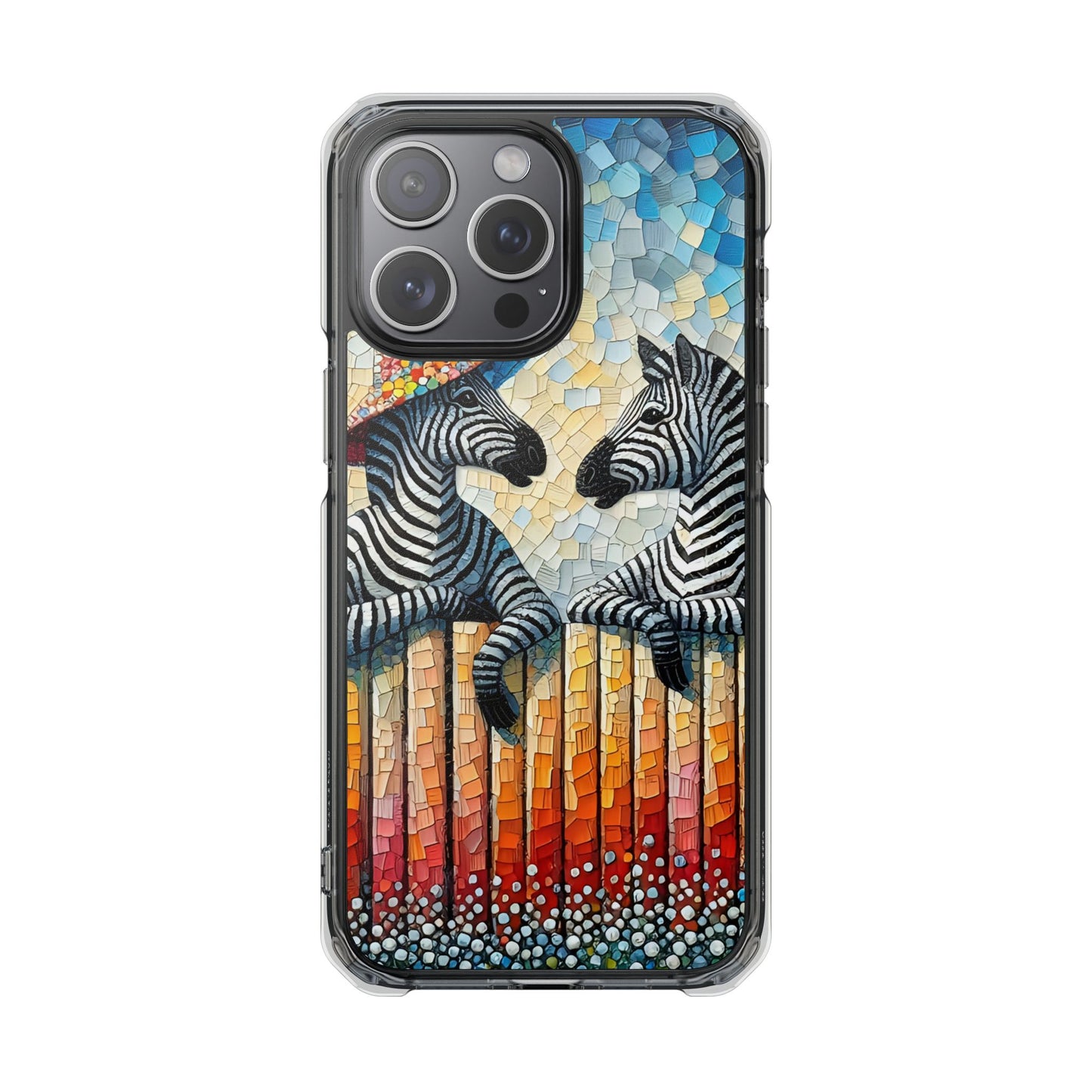Zebras at the Back Fence - Magnetic Clear Impact Cases