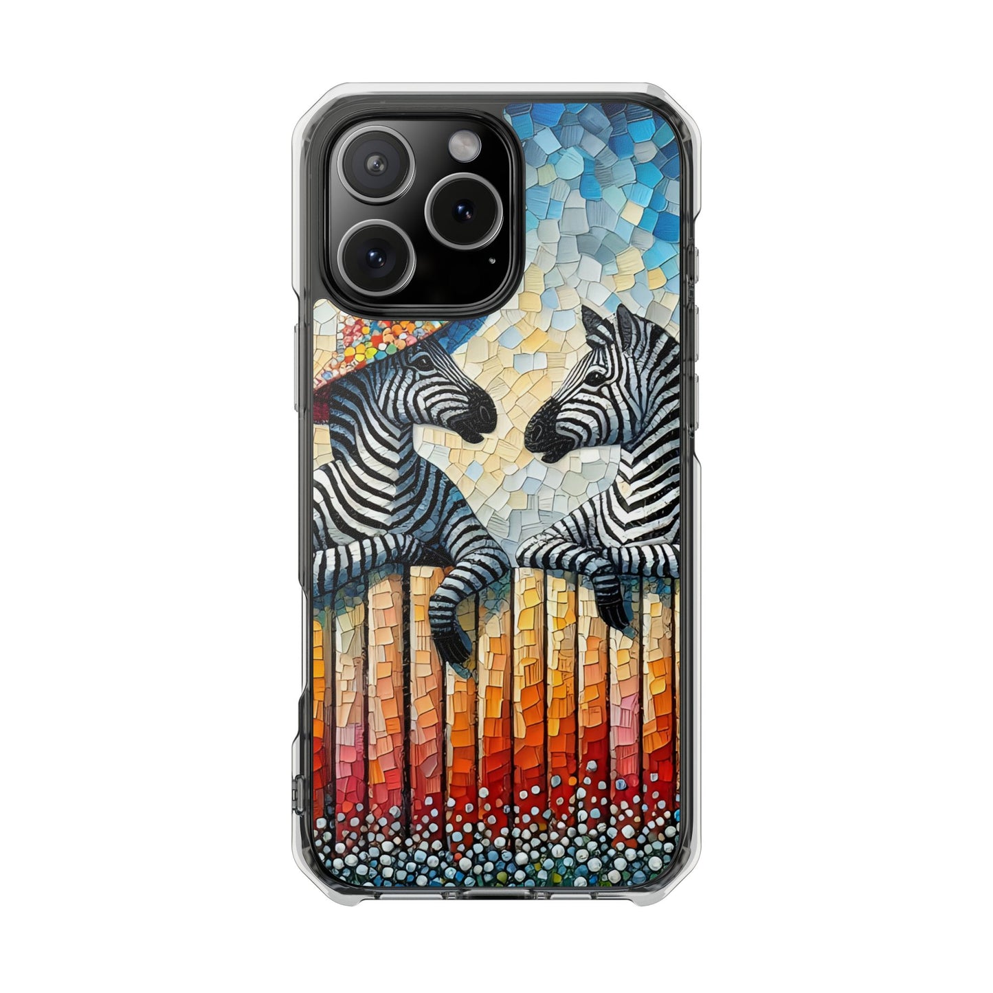 Zebras at the Back Fence - Magnetic Clear Impact Cases