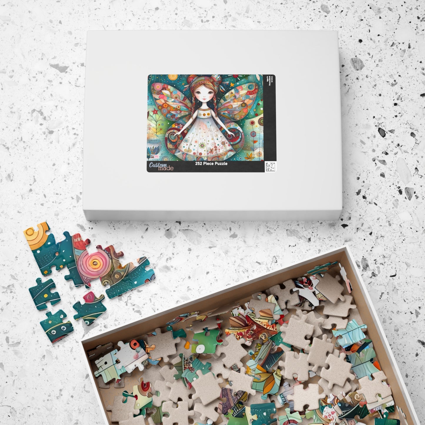 Boho Fairy Jigsaw Puzzle - 110, 252, 520, 1014-piece. Pretty, Whimsical Birthday Gift Idea. Tech-free and Fun Family Activity. Unique Charm