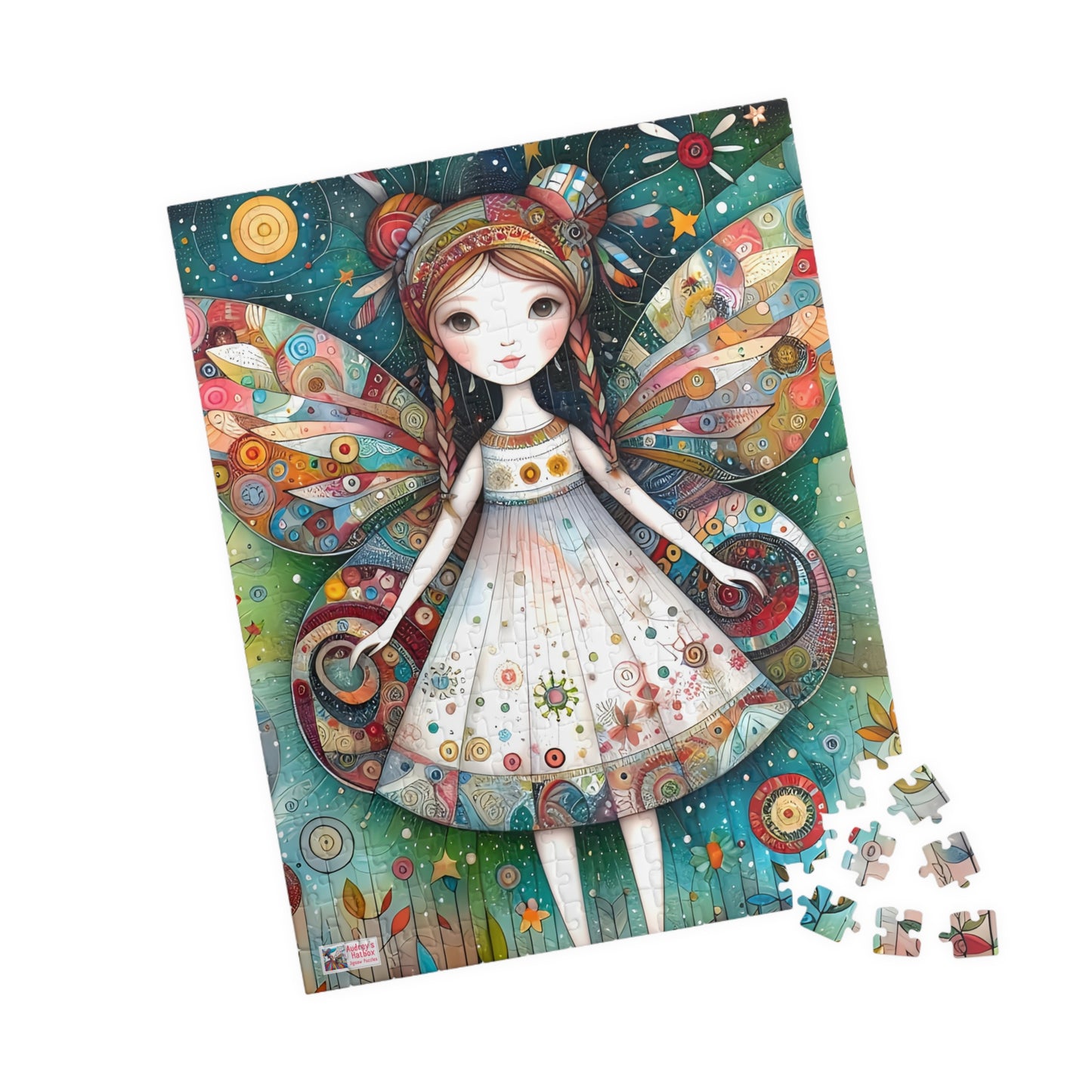 Boho Fairy Jigsaw Puzzle - 110, 252, 520, 1014-piece. Pretty, Whimsical Birthday Gift Idea. Tech-free and Fun Family Activity. Unique Charm