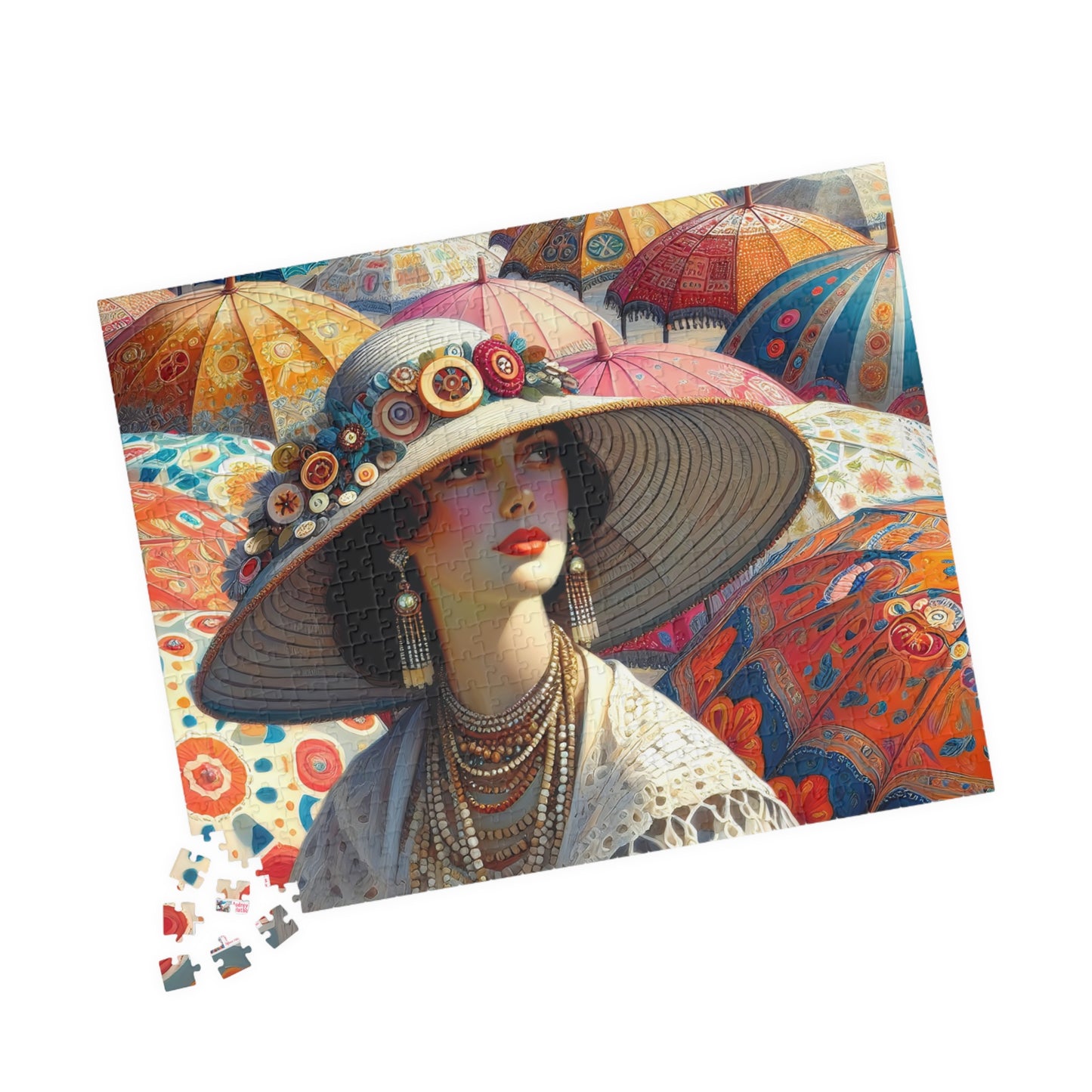 Parade of the Parasols Jigsaw Puzzle (110, 252, 520, 1014-piece). Pretty vintage scene. Fun family-friendly game, all ages