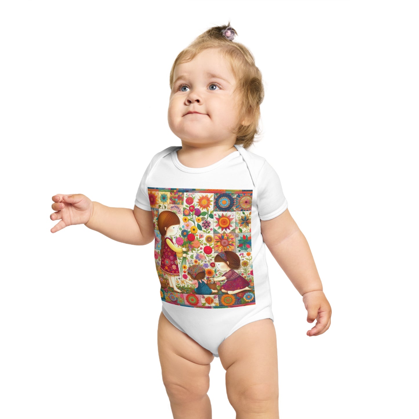 A Pretty Bunch - Short Sleeve Baby Bodysuit