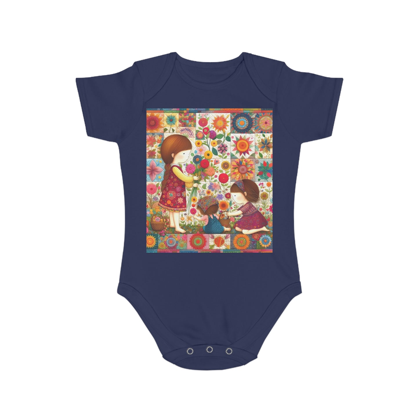 A Pretty Bunch - Short Sleeve Baby Bodysuit