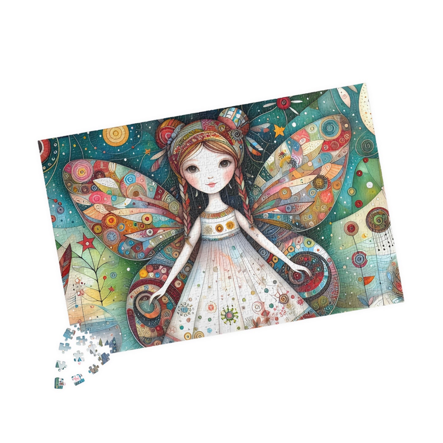 Boho Fairy Jigsaw Puzzle - 110, 252, 520, 1014-piece. Pretty, Whimsical Birthday Gift Idea. Tech-free and Fun Family Activity. Unique Charm