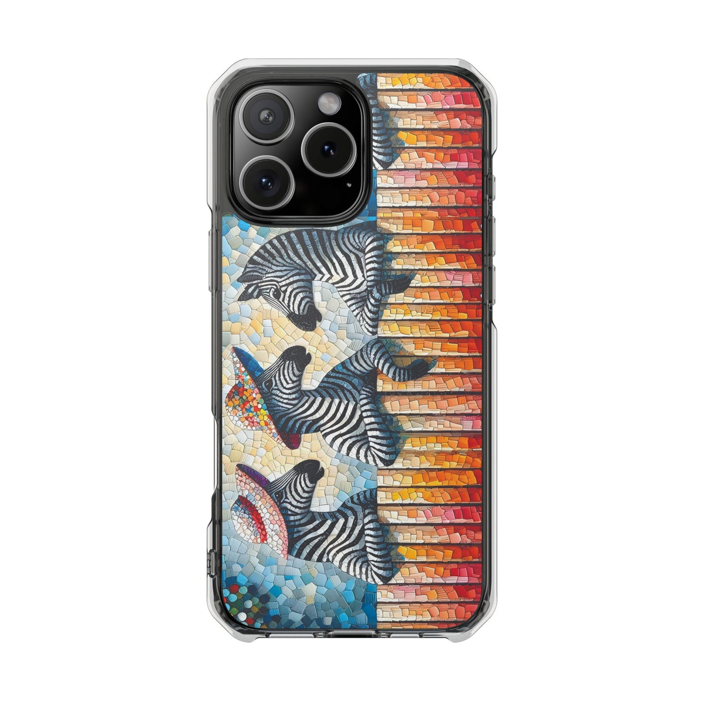 Zebras at the Back Fence Magnetic Clear Impact Cases