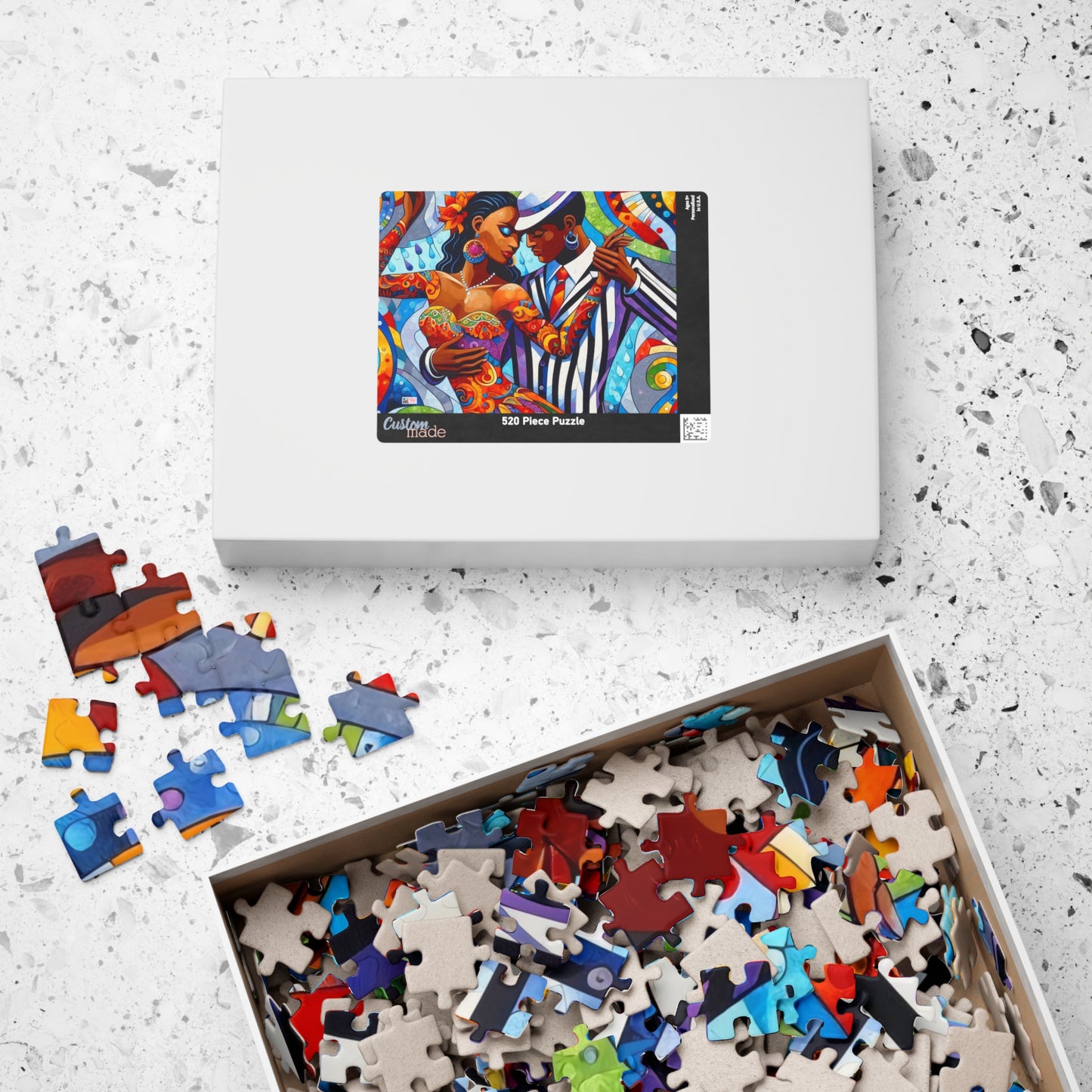 Sultry Tango Jigsaw Puzzle US: Intense Passionate Black Jazz Era Dancers (110-1014-piece)
