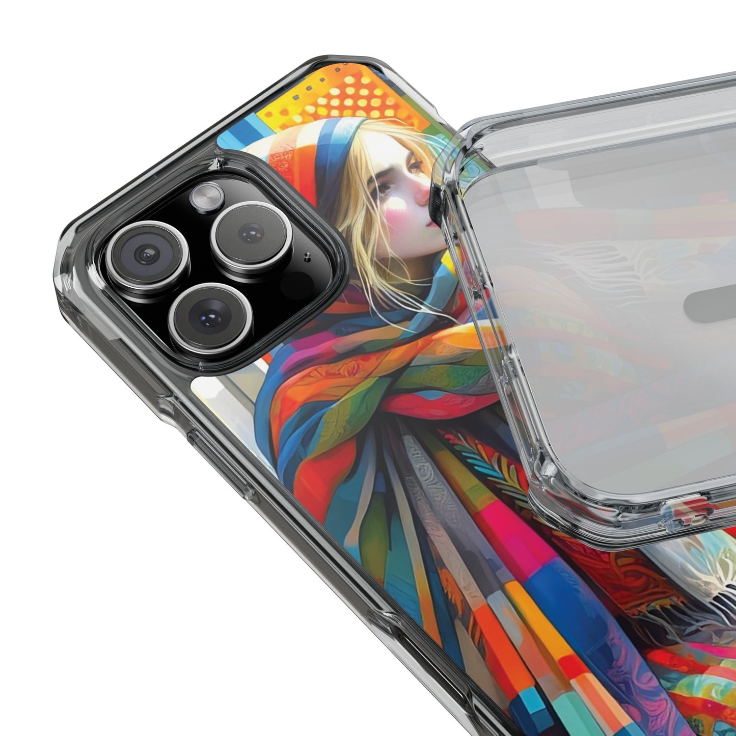 Rainbow Scarf - Magnetic Clear Impact Cases