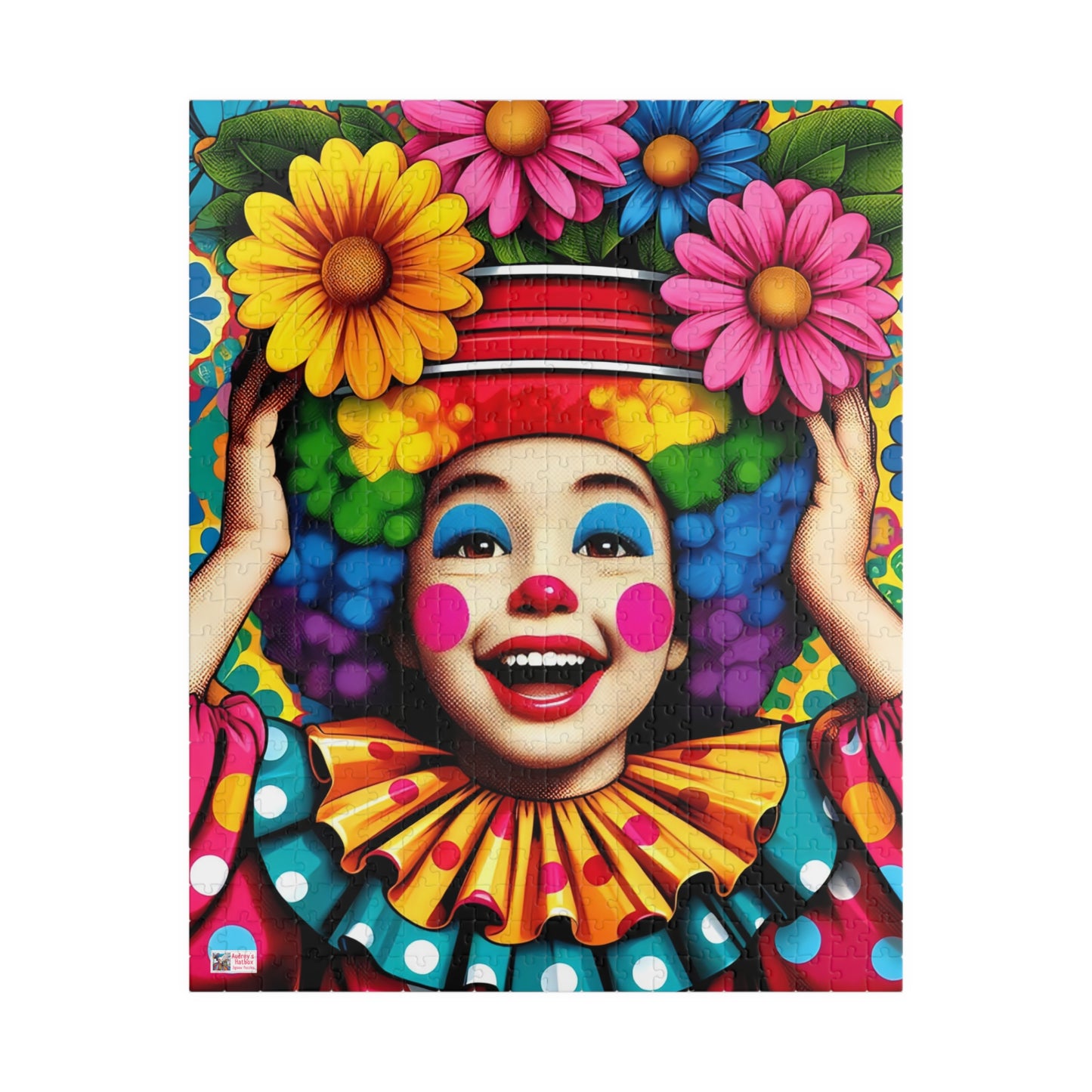 Little Miss Flowerpot Jigsaw Puzzle US: Colorful Child Clown, (110-1014-pieces)