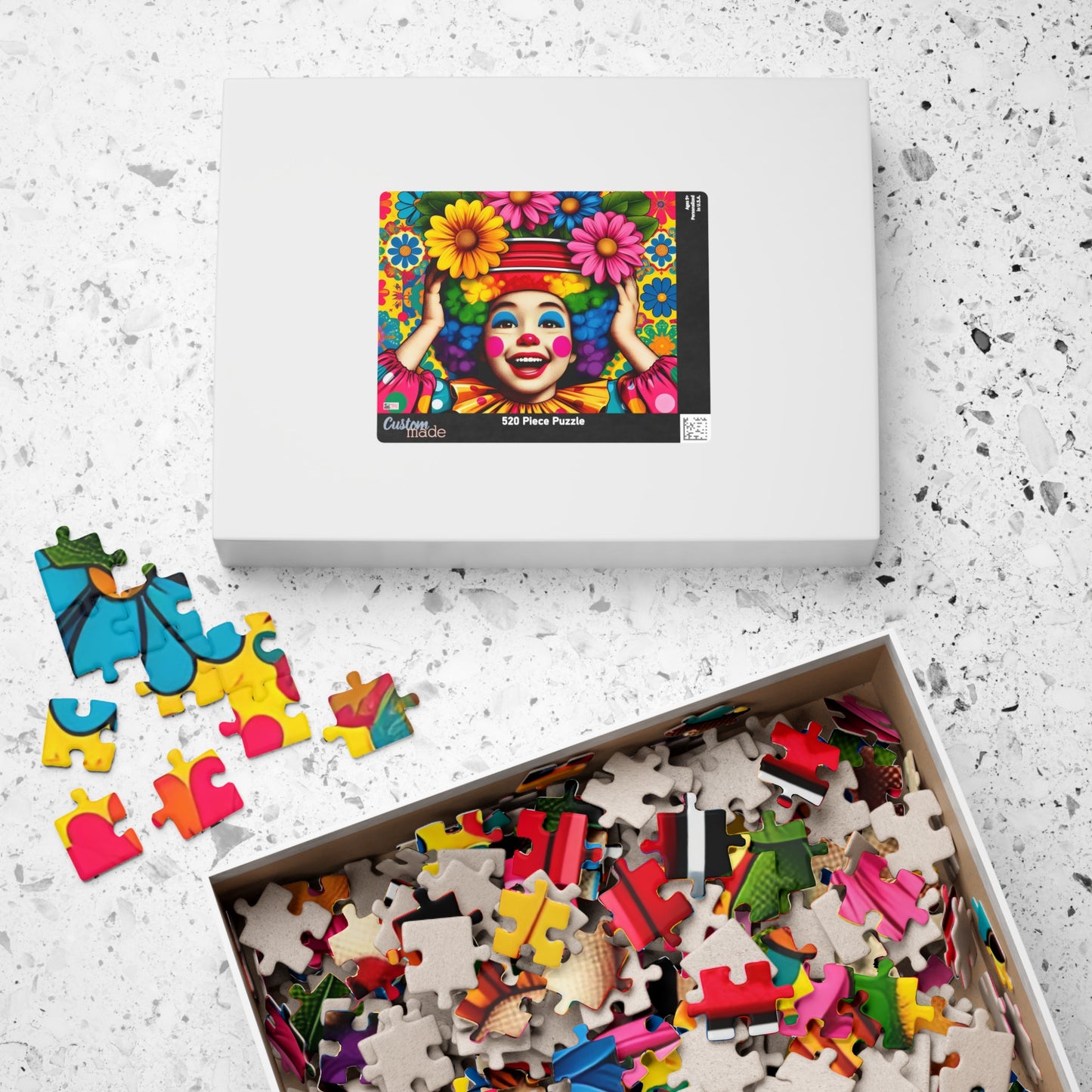 Little Miss Flowerpot Jigsaw Puzzle US: Colorful Child Clown, (110-1014-pieces)