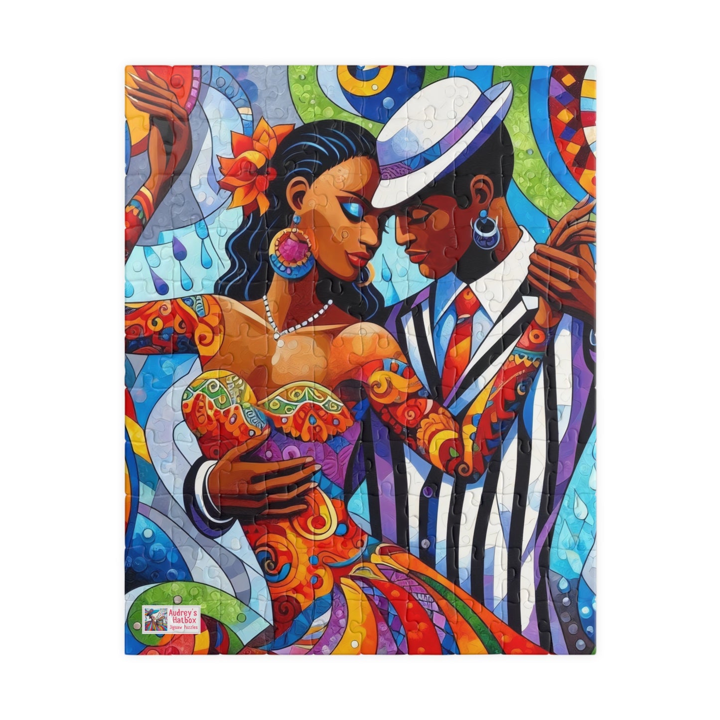 Sultry Tango Jigsaw Puzzle US: Intense Passionate Black Jazz Era Dancers (110-1014-piece)