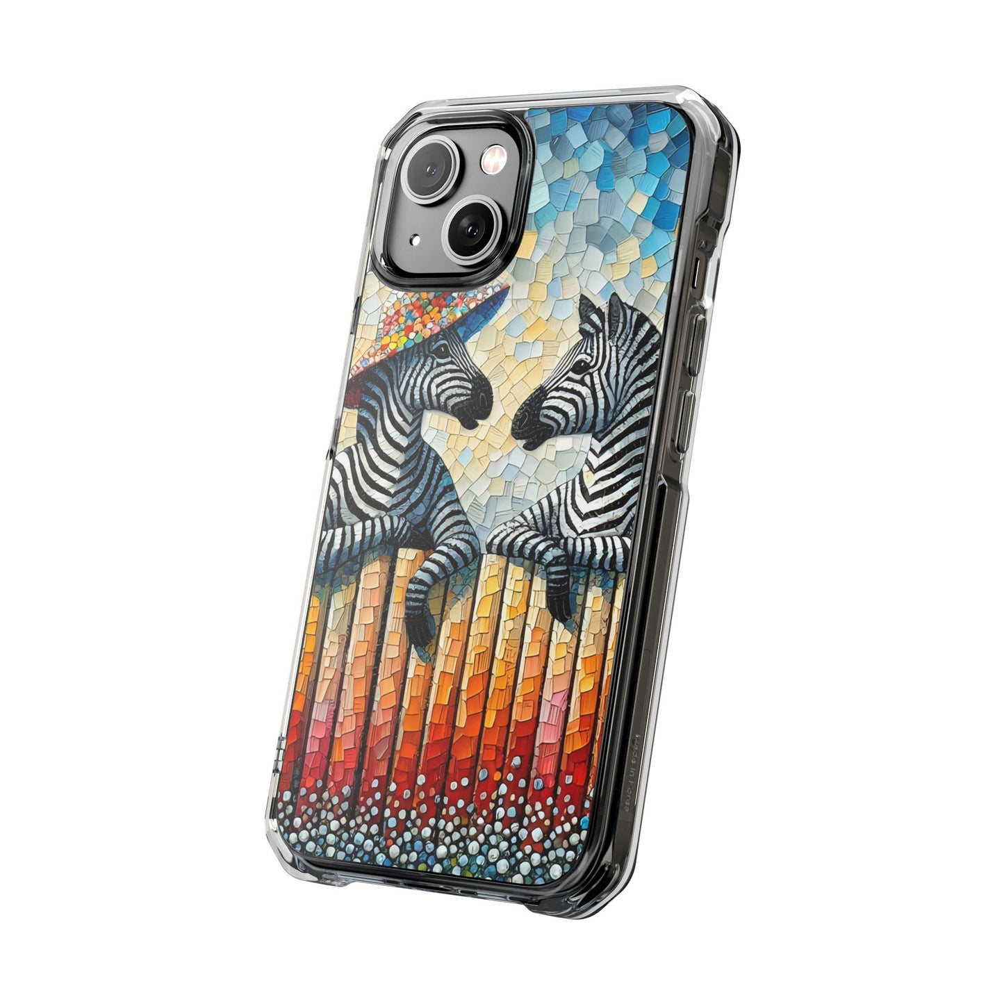 Zebras at the Back Fence - Magnetic Clear Impact Cases