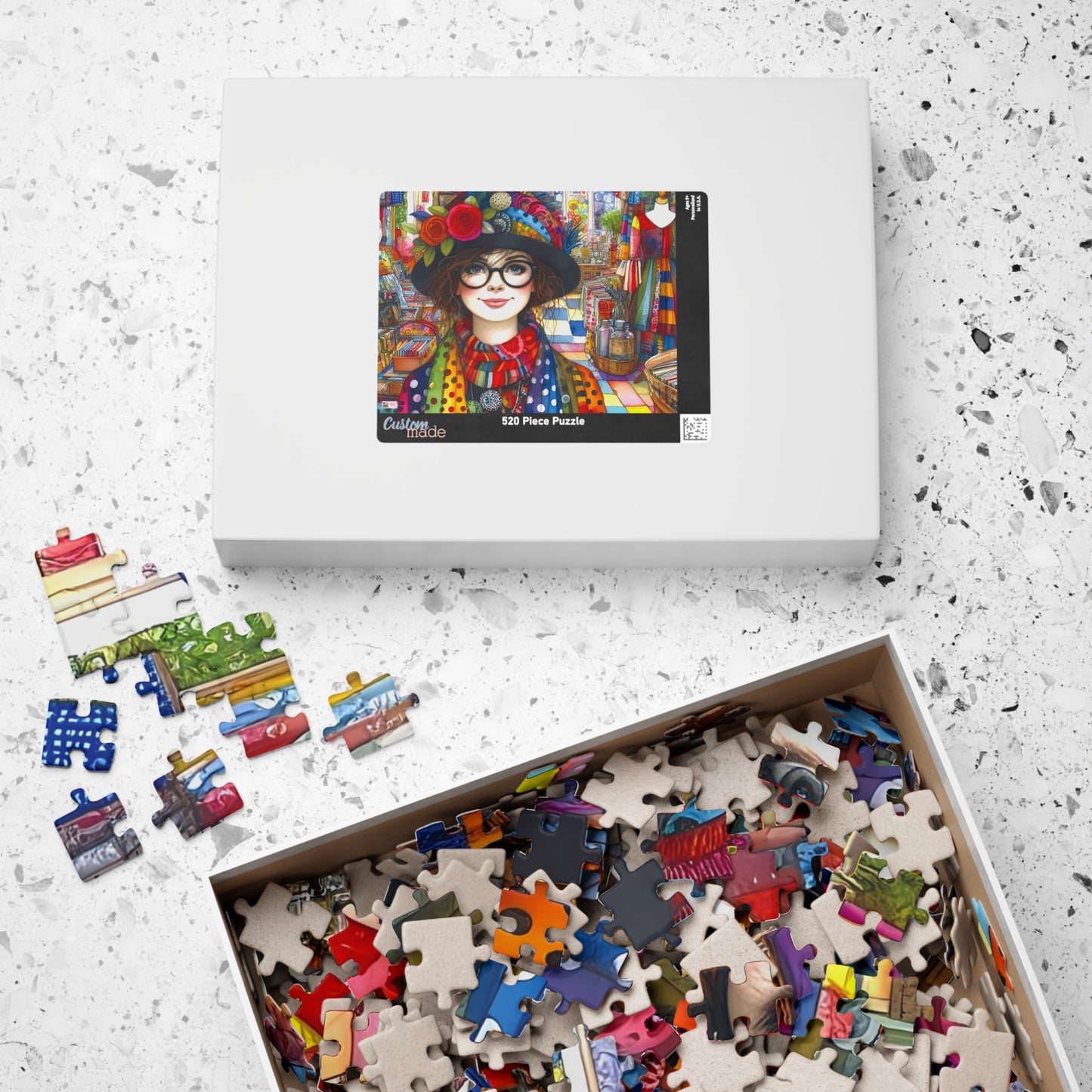 Quirky Treasures Jigsaw Puzzle (110, 252, 520, 1014-piece). Cute, fun. playful and quirky. Great gift idea. Family Game Activity. All Ages.