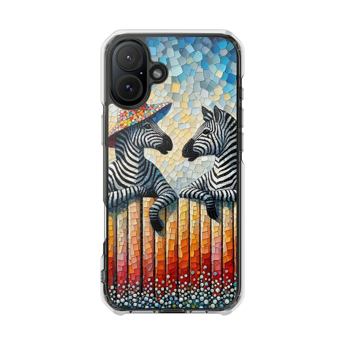 Zebras at the Back Fence - Magnetic Clear Impact Cases