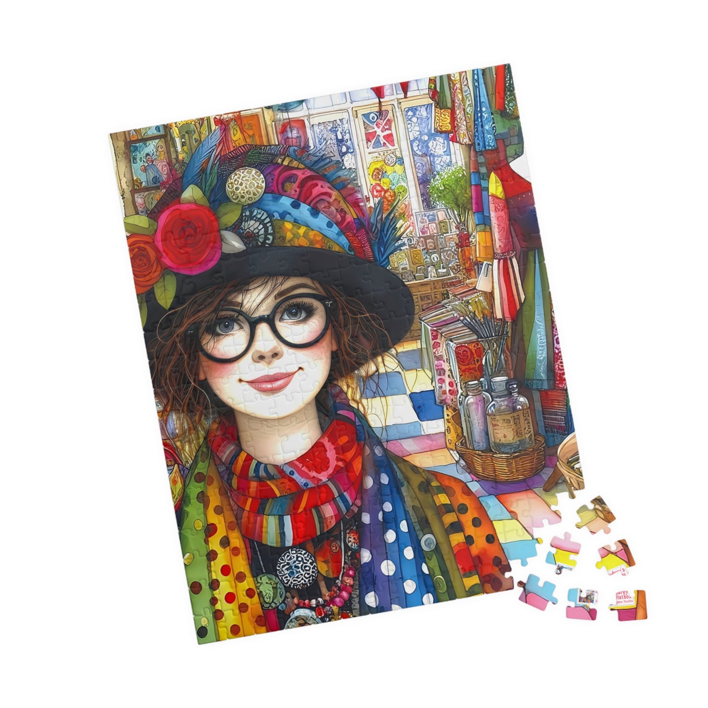 Quirky Treasures Jigsaw Puzzle (110, 252, 520, 1014-piece). Cute, fun. playful and quirky. Great gift idea. Family Game Activity. All Ages.