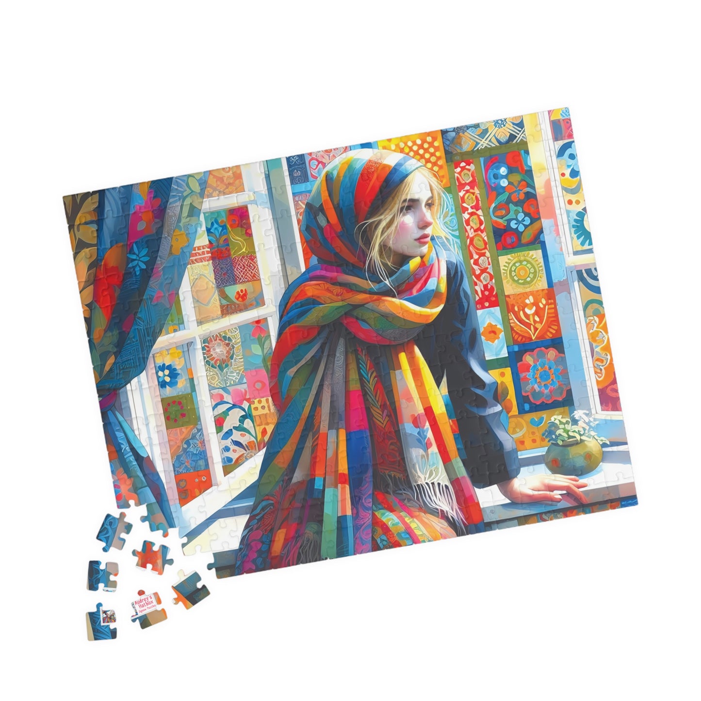 At The Windowsill Jigsaw Puzzle (110, 252, 520, 1014-piece). Unique, Whimsical, Challenging Family Fun. Pretty Birthday Gift Idea