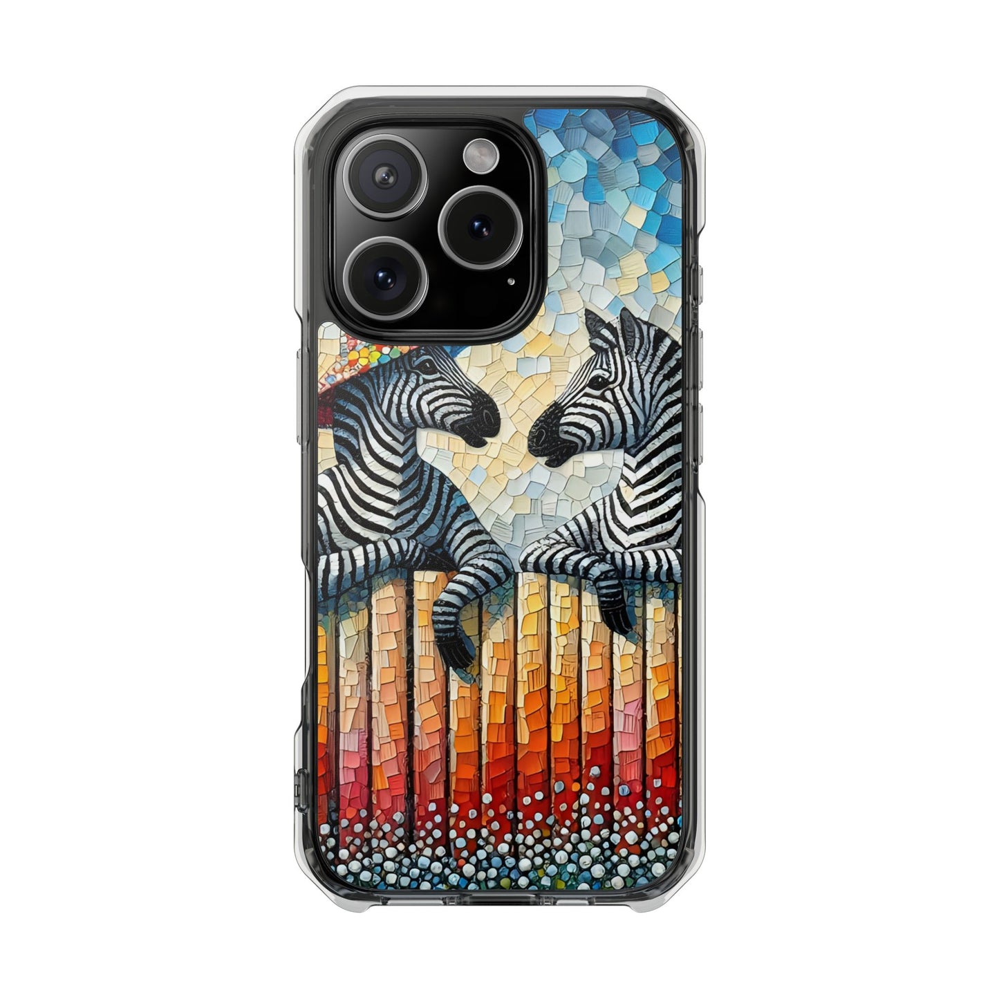 Zebras at the Back Fence - Magnetic Clear Impact Cases