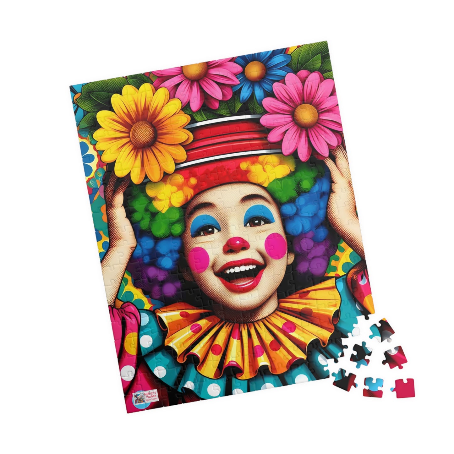 Little Miss Flowerpot Jigsaw Puzzle US: Colorful Child Clown, (110-1014-pieces)
