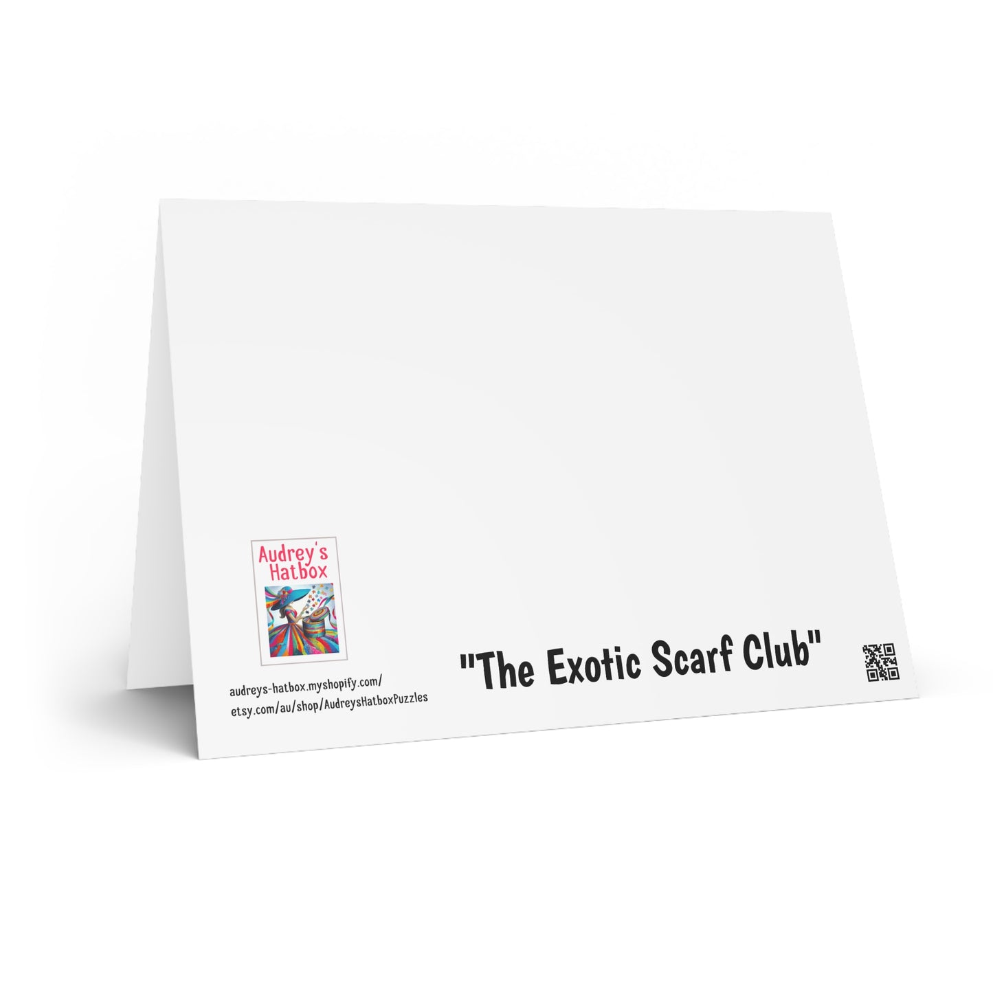 Exotic Scarf Club Greeting Cards: Quirky Bohemian Scene, Made in Australia
