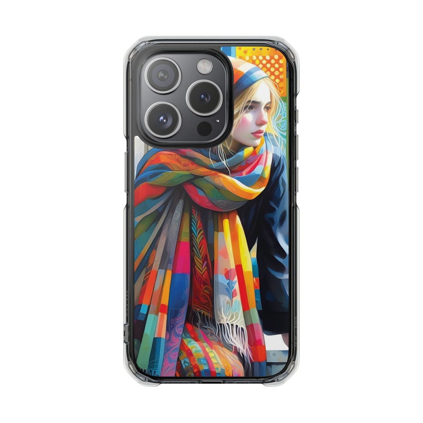 Rainbow Scarf - Magnetic Clear Impact Cases