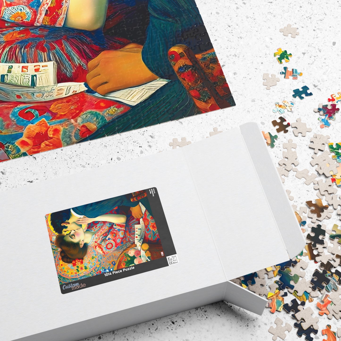 Stolen Kiss Jigsaw Puzzle - 110, 252, 520, 1014 piece. Young Vintage Lovers Share a Romantic Moment. Gift Idea Nostalgic Charm.