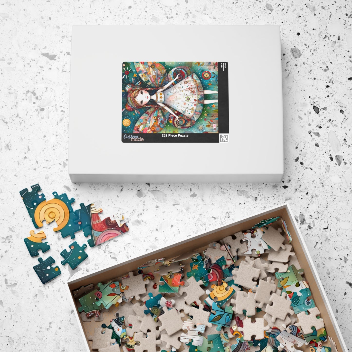 Boho Fairy Jigsaw Puzzle - 110, 252, 520, 1014-piece. Pretty, Whimsical Birthday Gift Idea. Tech-free and Fun Family Activity. Unique Charm