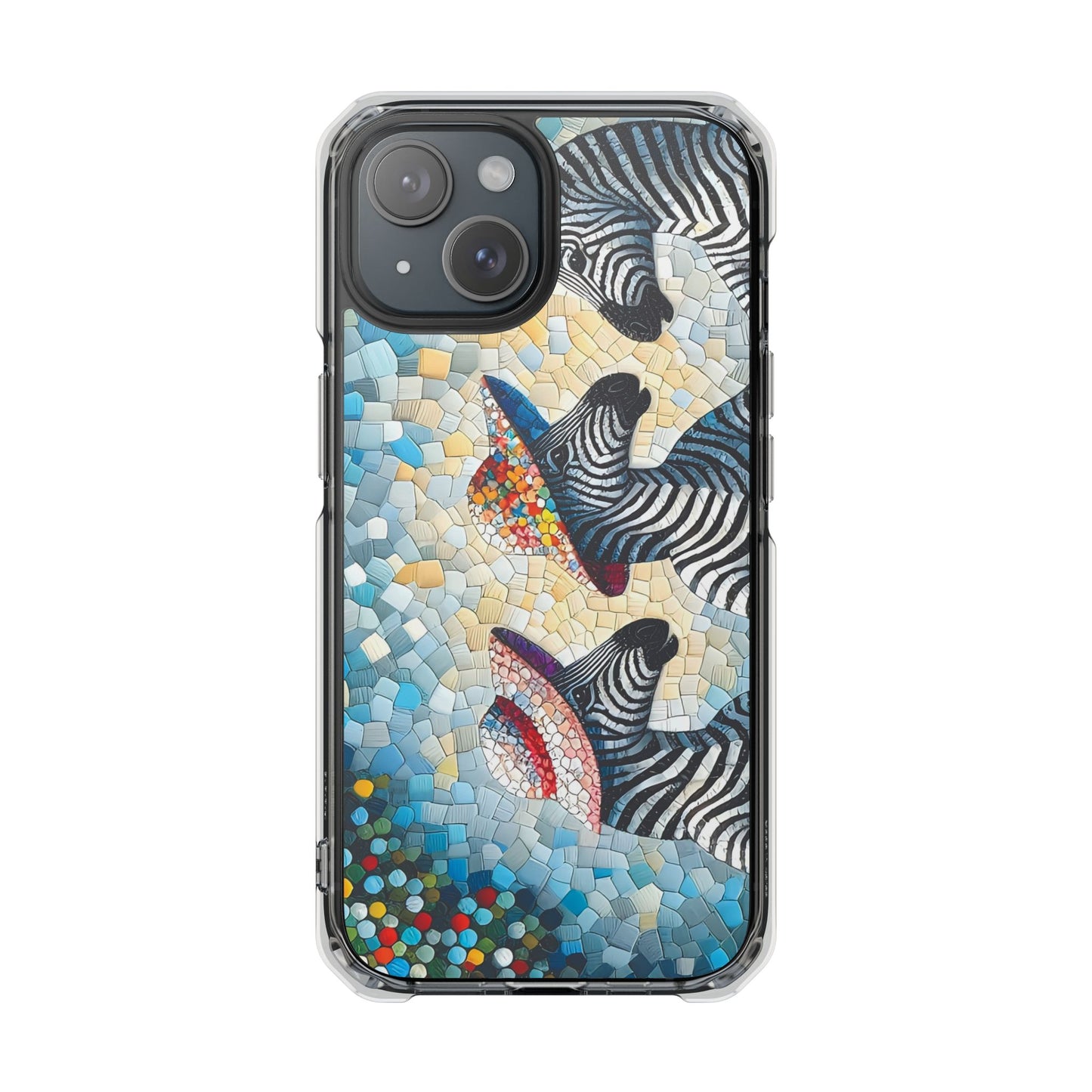 Zebras at the Back Fence Magnetic Clear Impact Cases