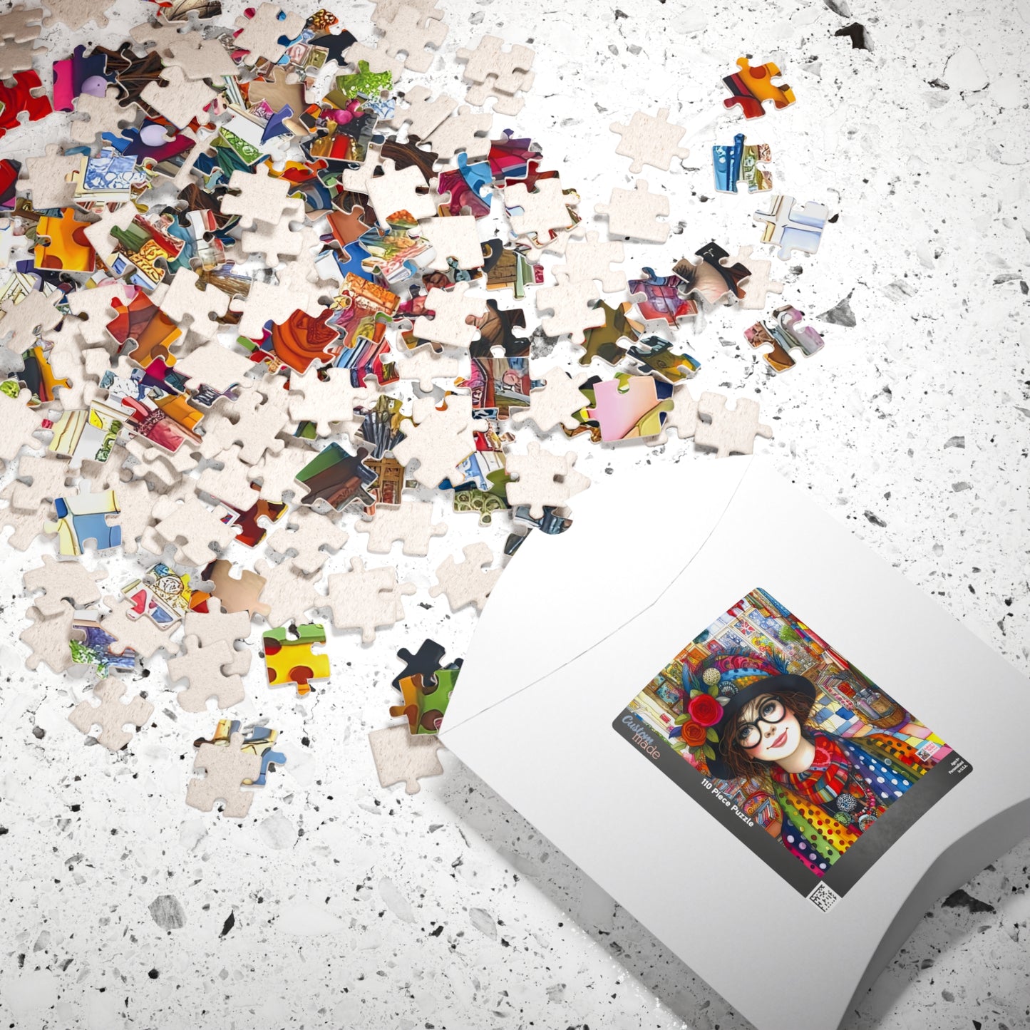 Quirky Treasures Jigsaw Puzzle (110, 252, 520, 1014-piece). Cute, fun. playful and quirky. Great gift idea. Family Game Activity. All Ages.