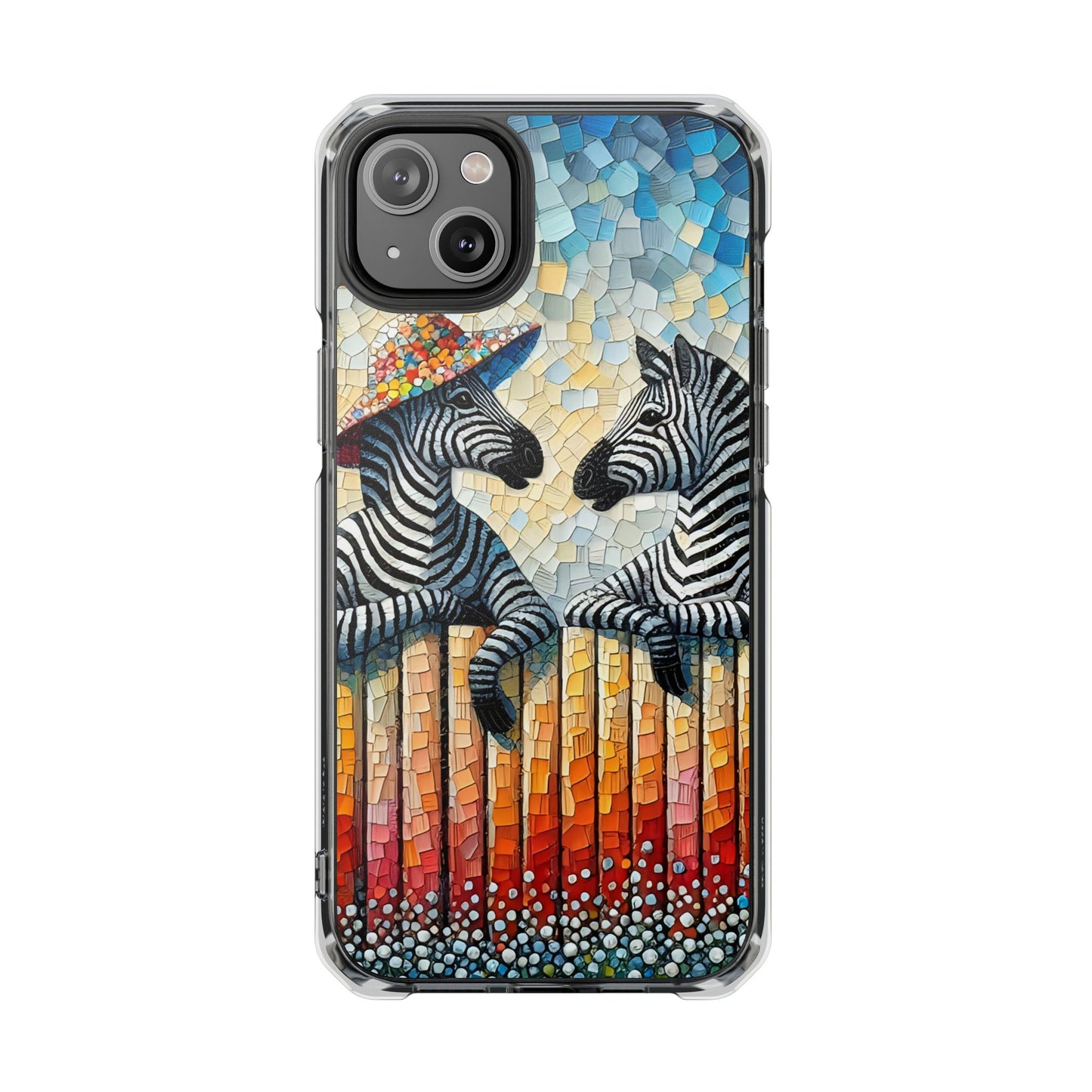 Zebras at the Back Fence - Magnetic Clear Impact Cases