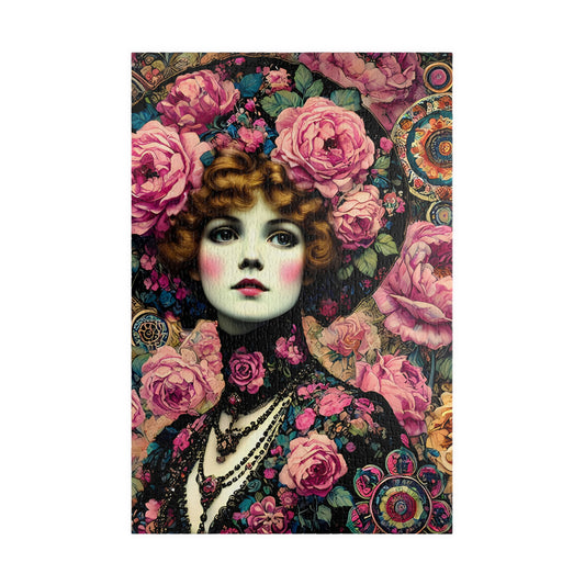 Vintage Flower Power Jigsaw Puzzle - 110, 252, 520, 1014-piece. Gift for Birthdays, Patients, and Nursing Homes. Tech-free Family Activity.
