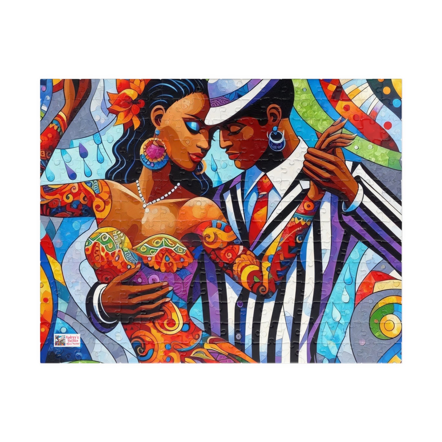 Sultry Tango Jigsaw Puzzle US: Intense Passionate Black Jazz Era Dancers (110-1014-piece)
