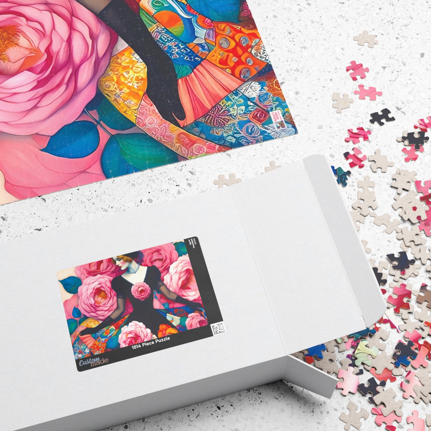 Lady of the Roses Jigsaw Puzzle (110, 252, 520, 1014-piece). Charming Vintage, Whimsical and Pretty Gift Idea for Birthdays, Patients