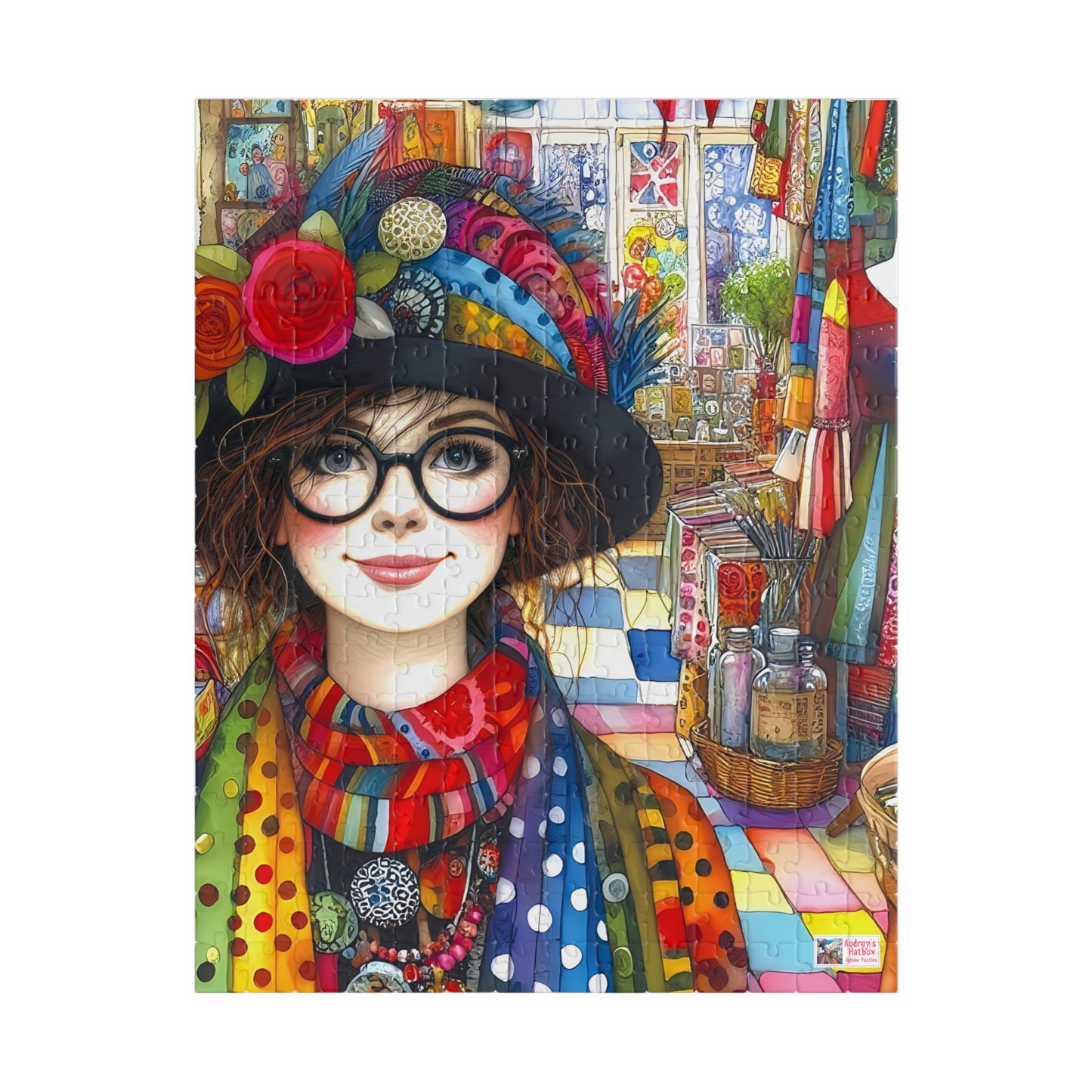 Quirky Treasures Jigsaw Puzzle (110, 252, 520, 1014-piece). Cute, fun. playful and quirky. Great gift idea. Family Game Activity. All Ages.
