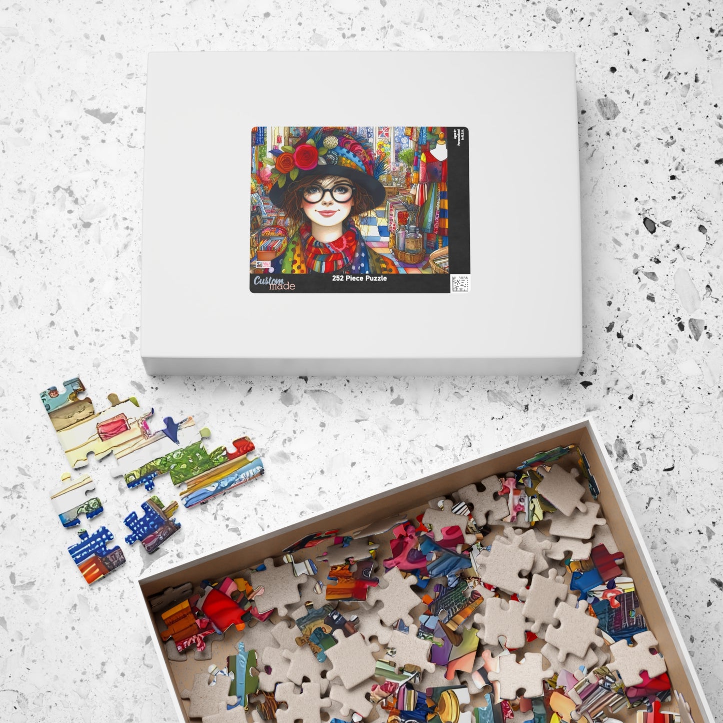 Quirky Treasures Jigsaw Puzzle (110, 252, 520, 1014-piece). Cute, fun. playful and quirky. Great gift idea. Family Game Activity. All Ages.